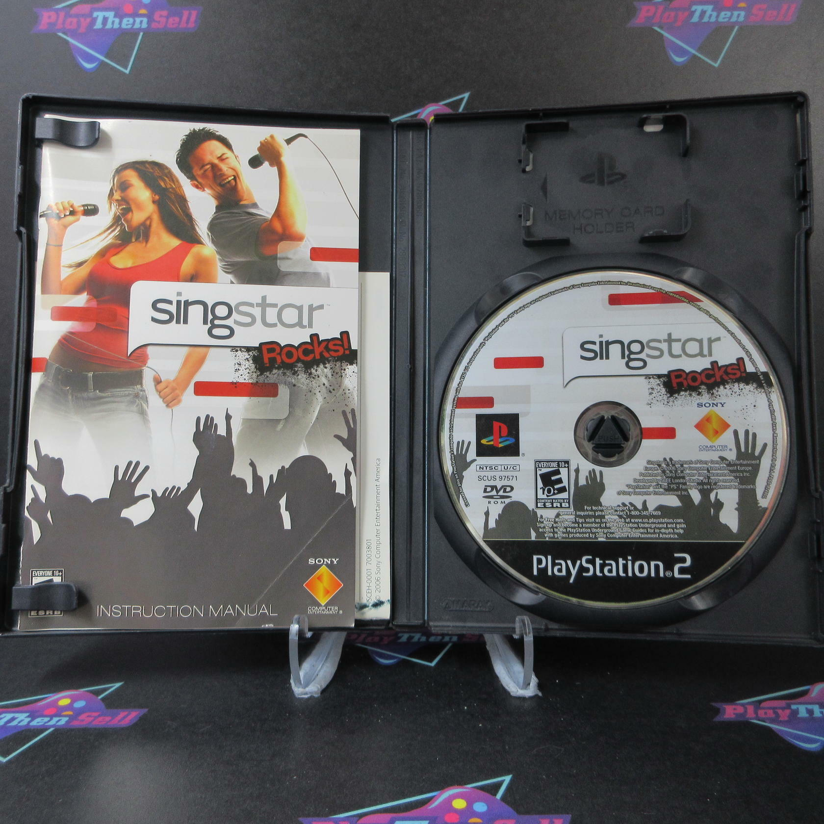 Singstar Rocks! + Reg Card PS2 PlayStation 2 AD/MD Complete CIB - Very Good