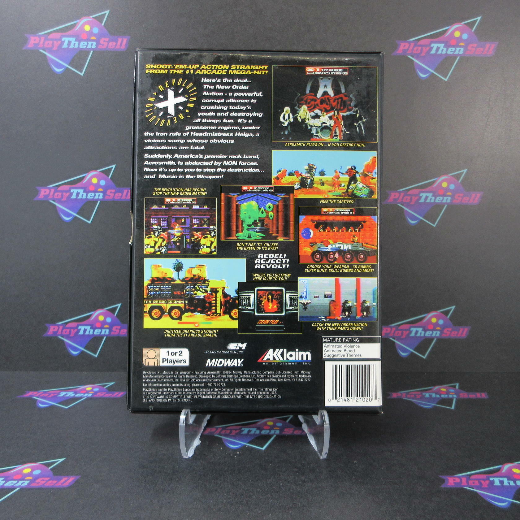Revolution X Long Box PS1 PlayStation 1 - Very Good
