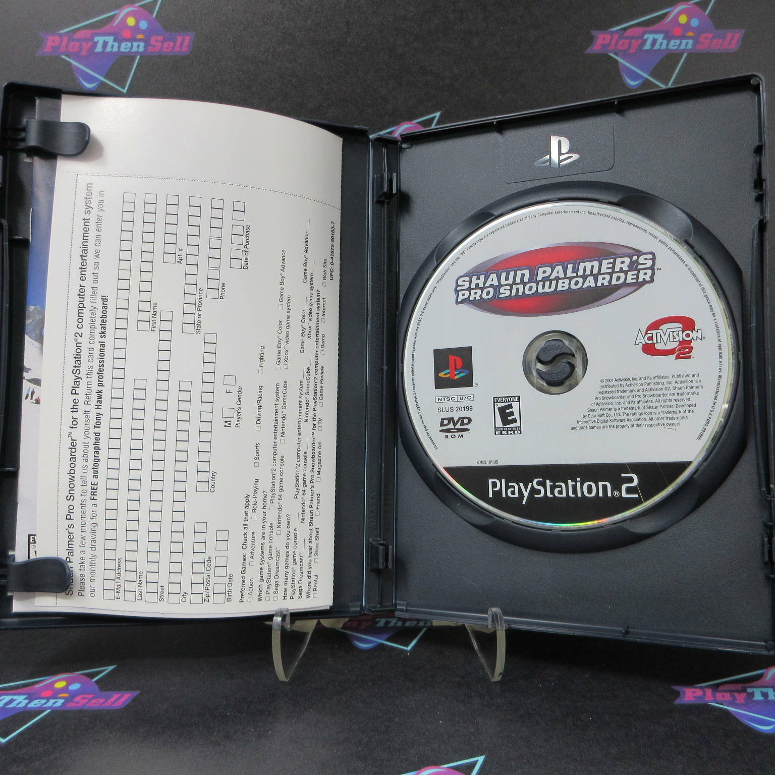 Shaun Palmer's Pro Snowboarder PS2 PlayStation 2 + Reg Card - Like New
