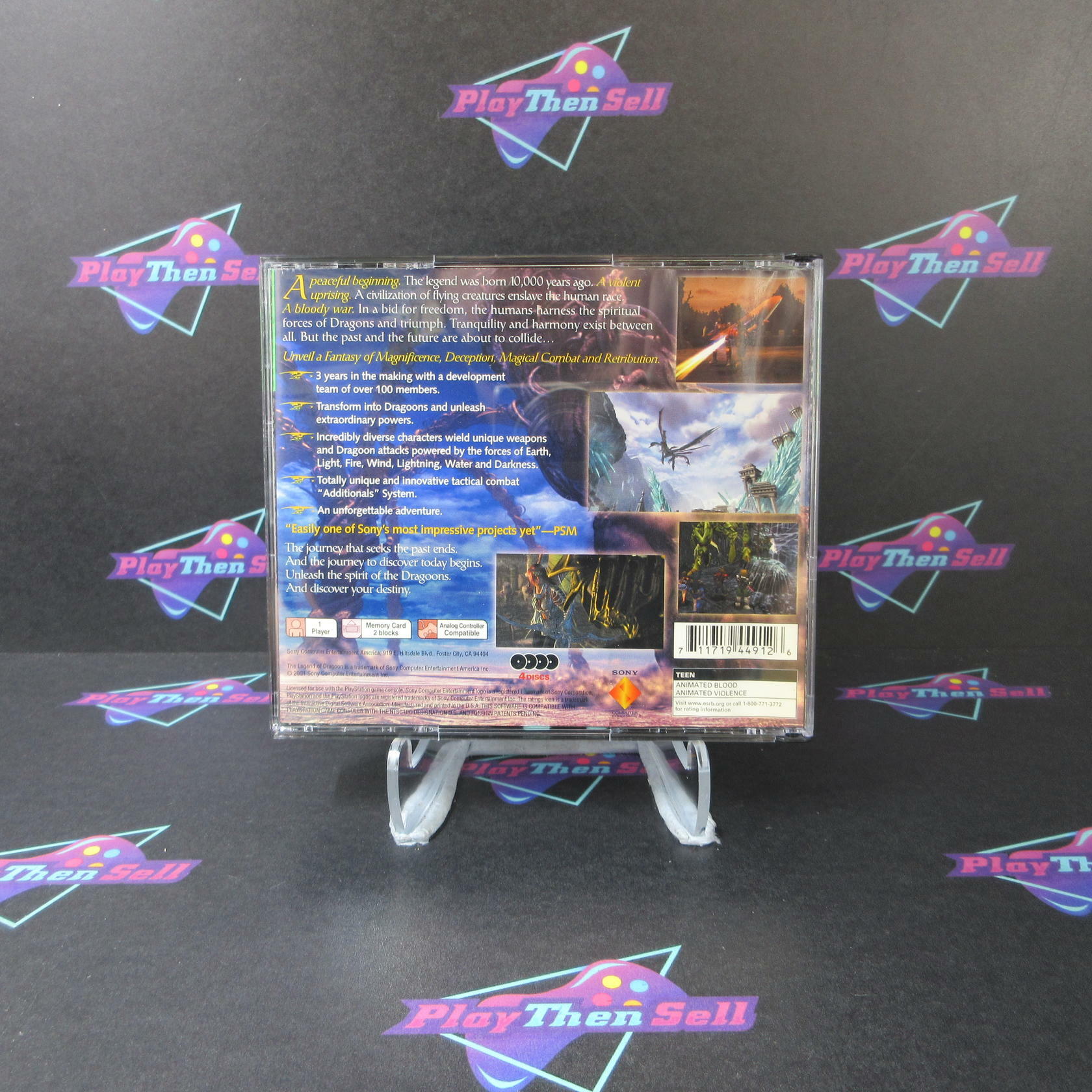 The Legend of Dragoon GH PS1 PlayStation 1 AD/MD Complete CIB - Very Good