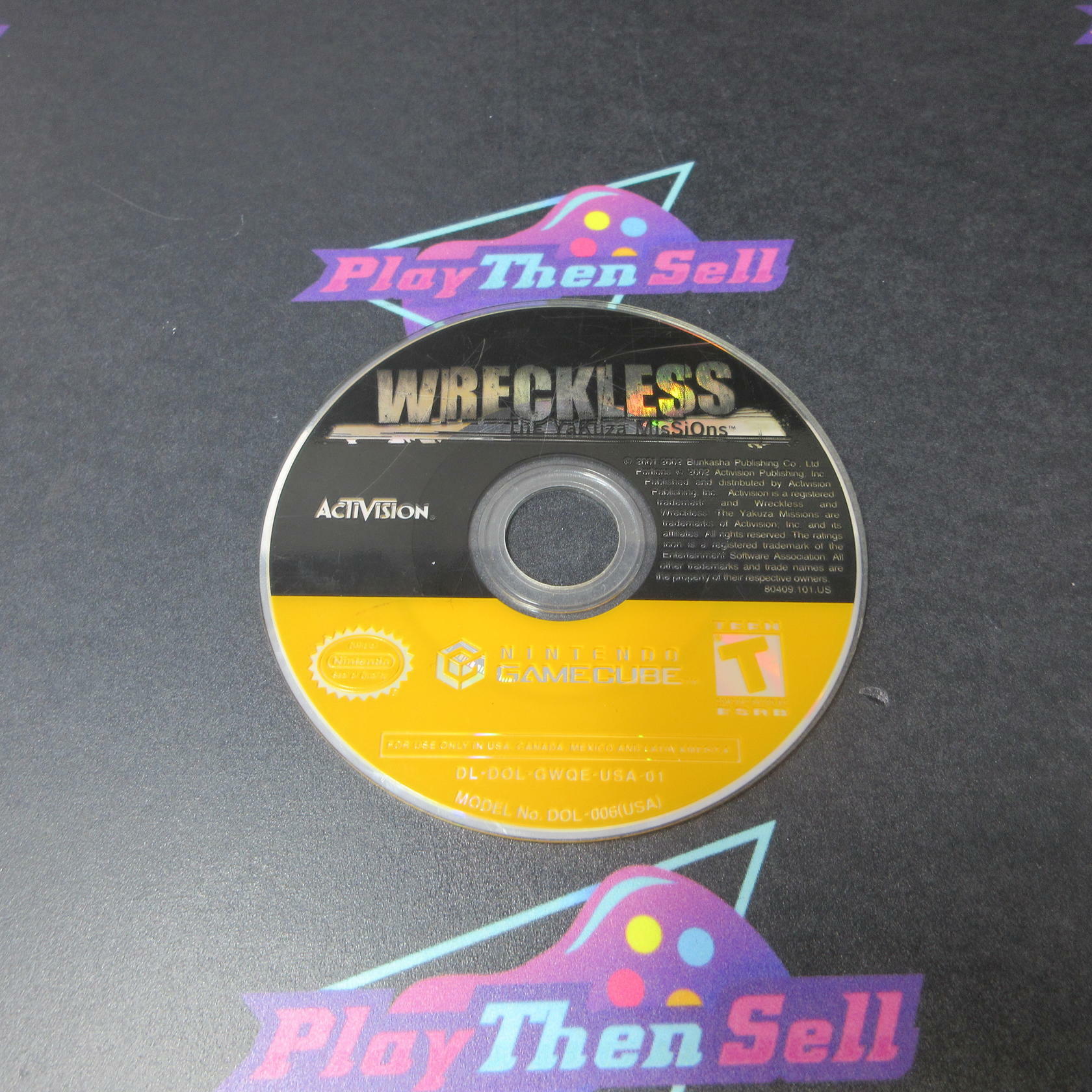 Wreckless The Yakuza Missions Nintendo Gamecube Disc Only - Very Good
