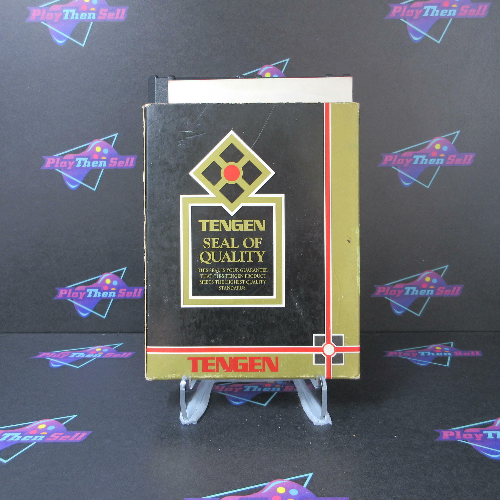 Pac-Man Tengen Nintendo NES Cartridge Manual And Dust Cover Authentic / Tested - Very Good