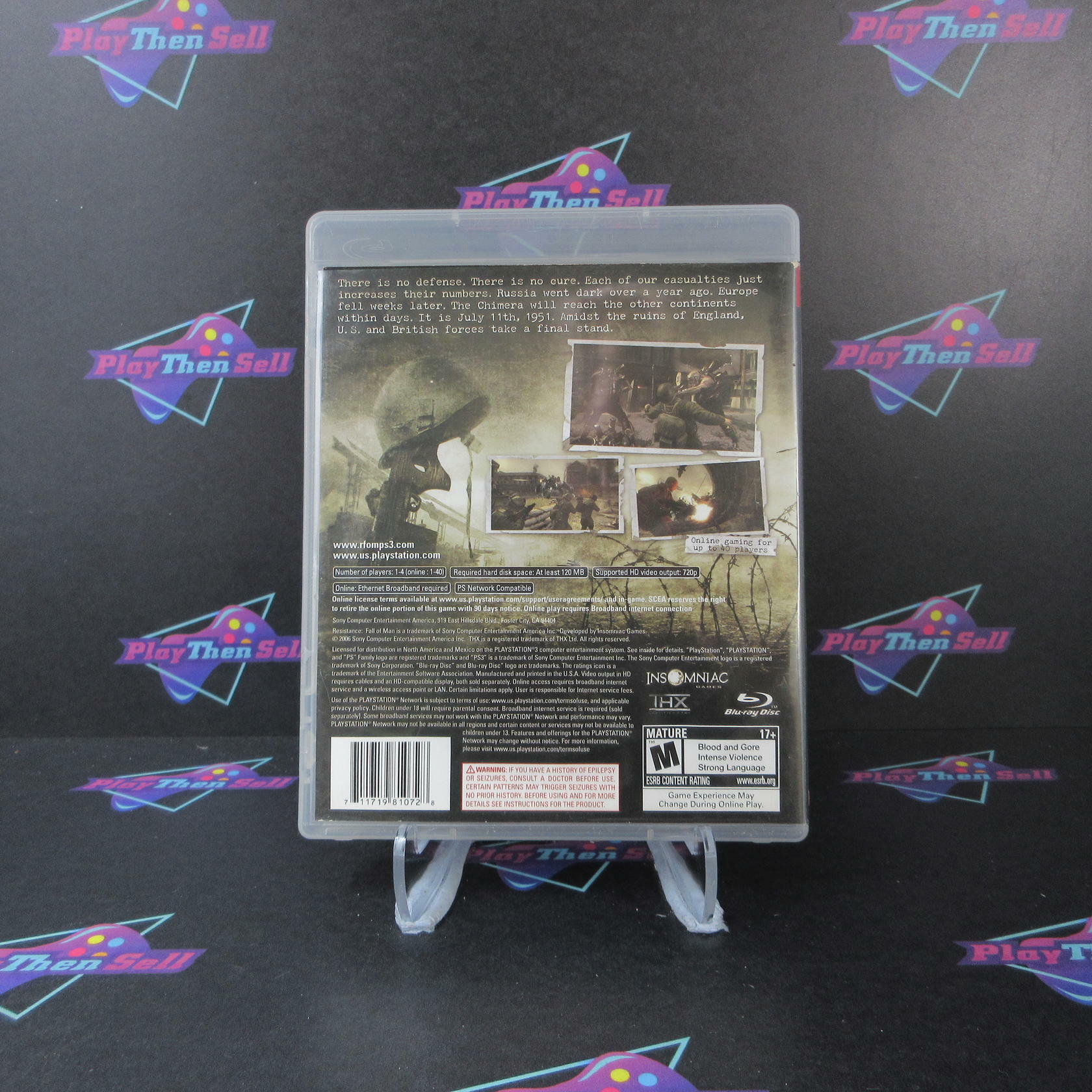 Resistance Fall of Man PS3 PlayStation 3 AD/MD Complete CIB - Very Good
