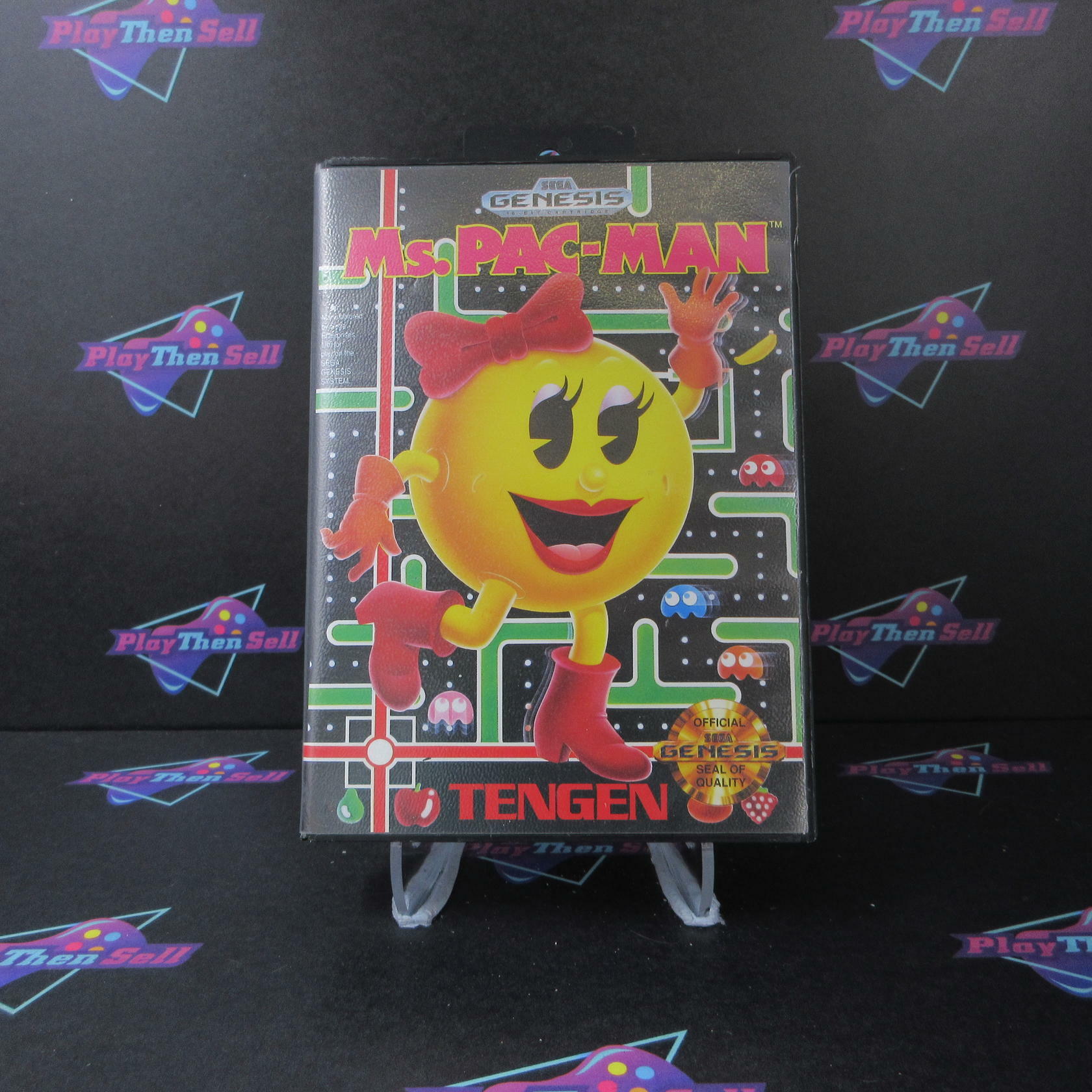Ms. Pac-man Sega Genesis Boxed MD Complete CIB - Very Good