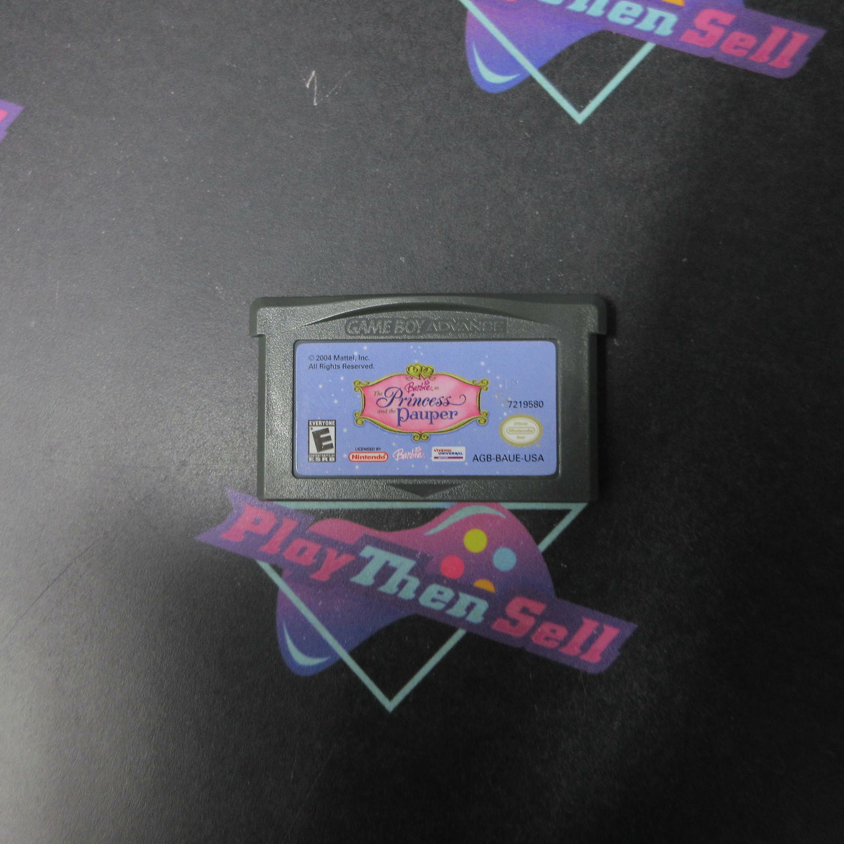 Barbie Princess & The Pauper Gameboy Advance Cartridge Only Authentic / Tested - Very Good