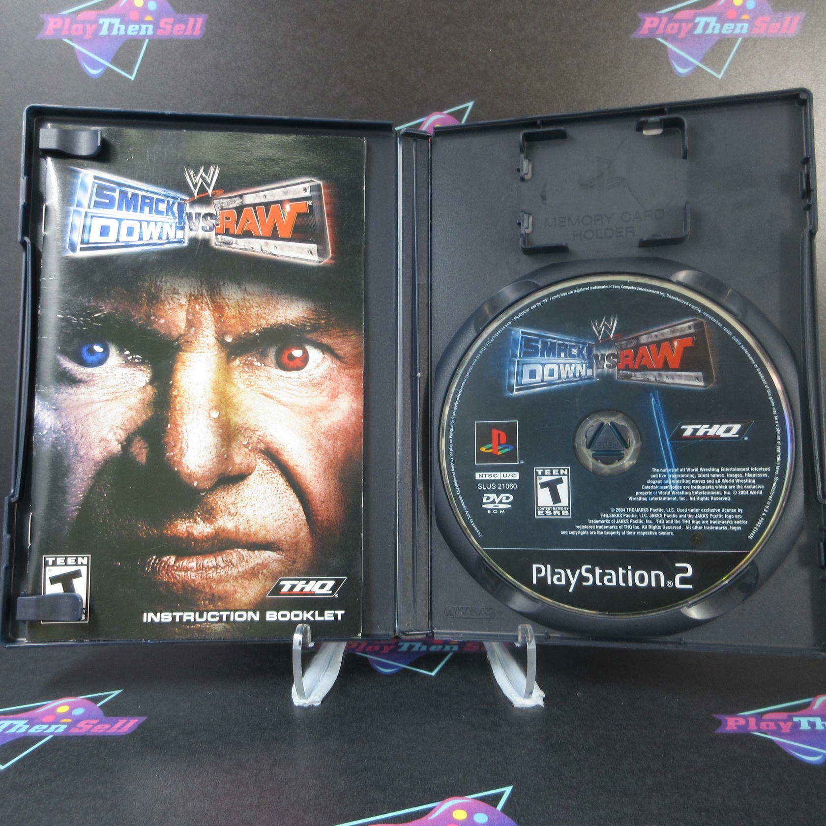 WWE SmackDown vs. Raw PS2 PlayStation 2 AD Complete CIB - Very Good