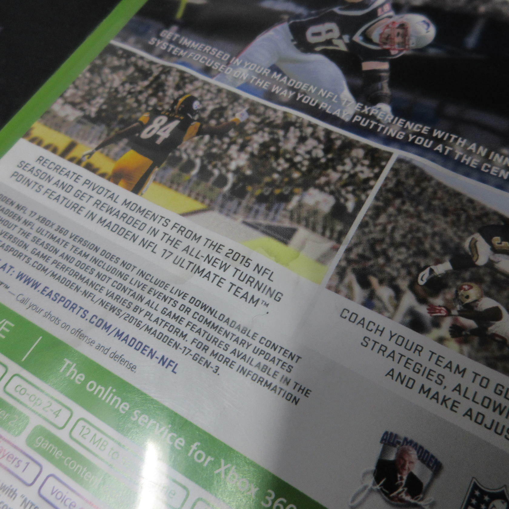 Madden NFL 17 Xbox 360 AD Complete CIB - Very Good