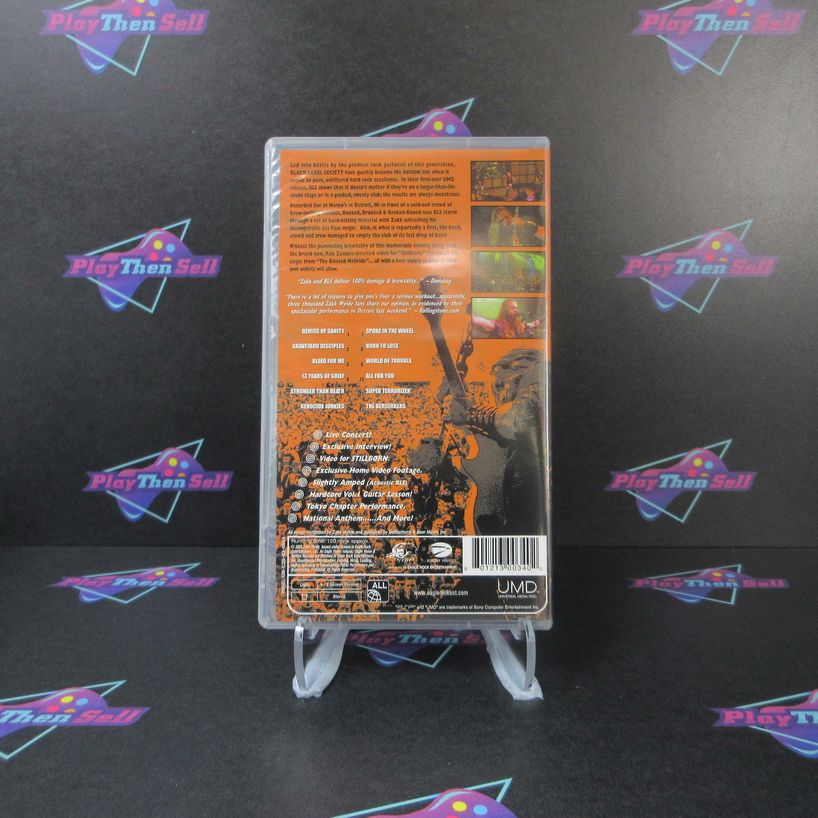 Zakk Wylde's Black Label Society Boozed, Broozed & Broken Boned PSP UMD - Like New