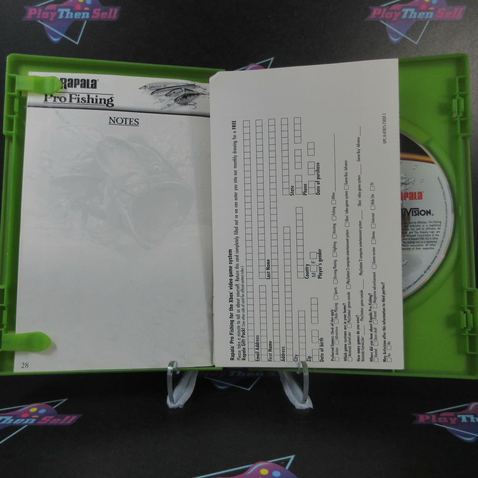 Rapalas Pro Fishing + Reg Card Xbox AD/MD Complete CIB - Very Good
