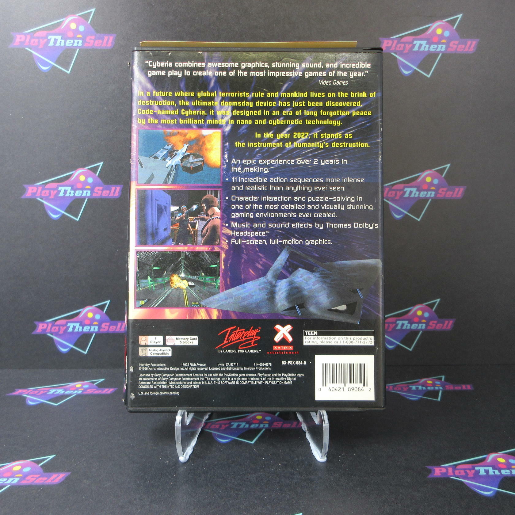 Cyberia LongBox PS1 PlayStation 1 CS/NM - Very Good