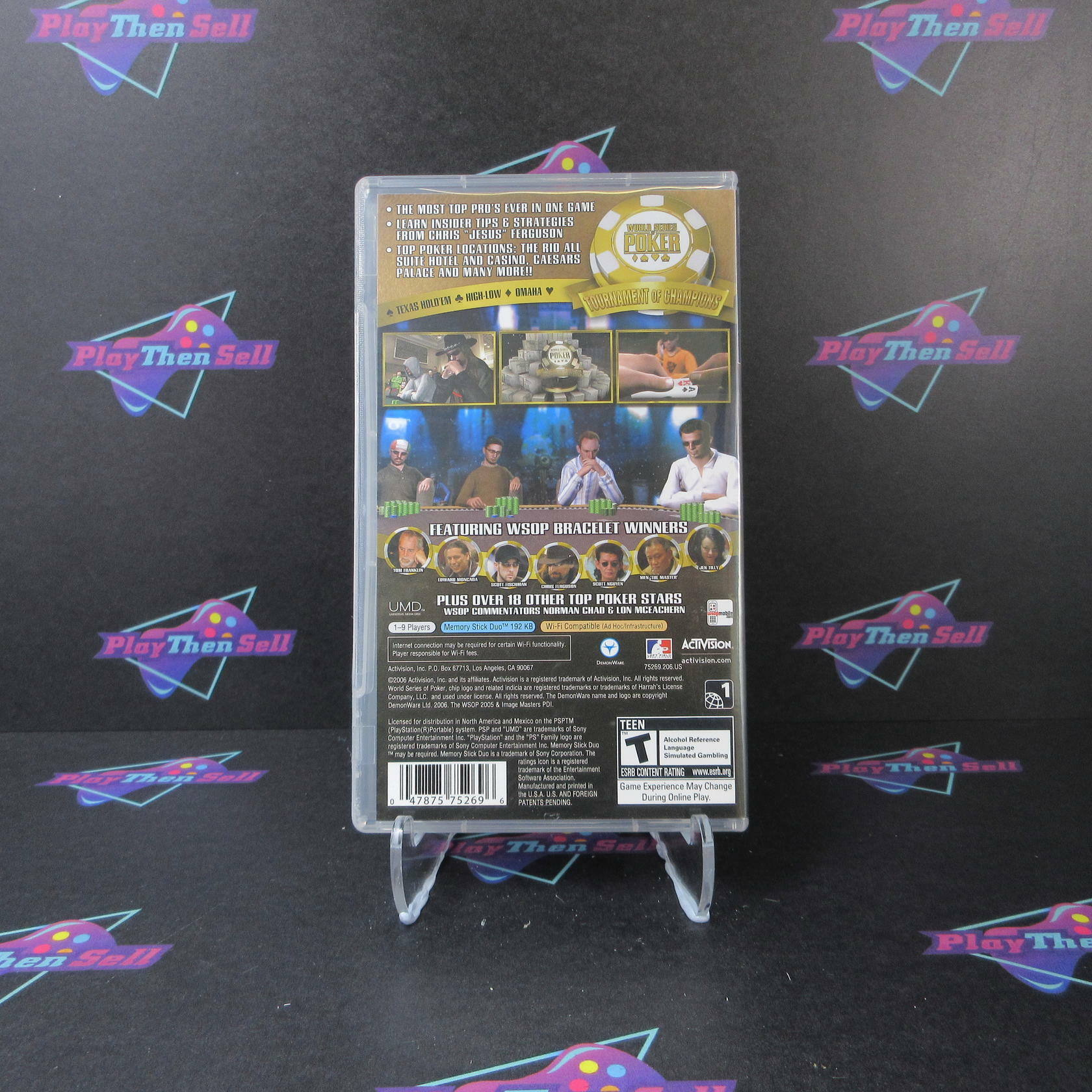 World Series of Poker Tournament of Champions Sony PSP Clear UMD - Like New