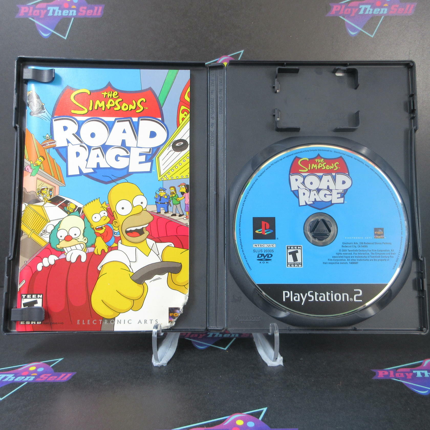 The Simpsons Road Rage + Reg Card PS2 PlayStation 2 AD/MD Complete CIB - Very Good