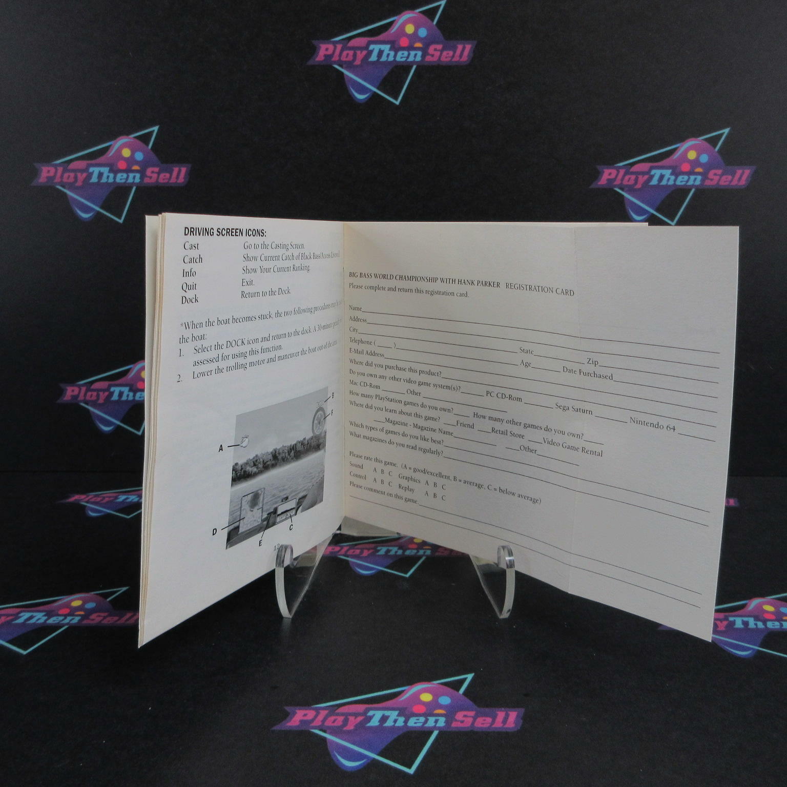 Big Bass World Championship PS1 PlayStation 1 + Reg Card - Like New