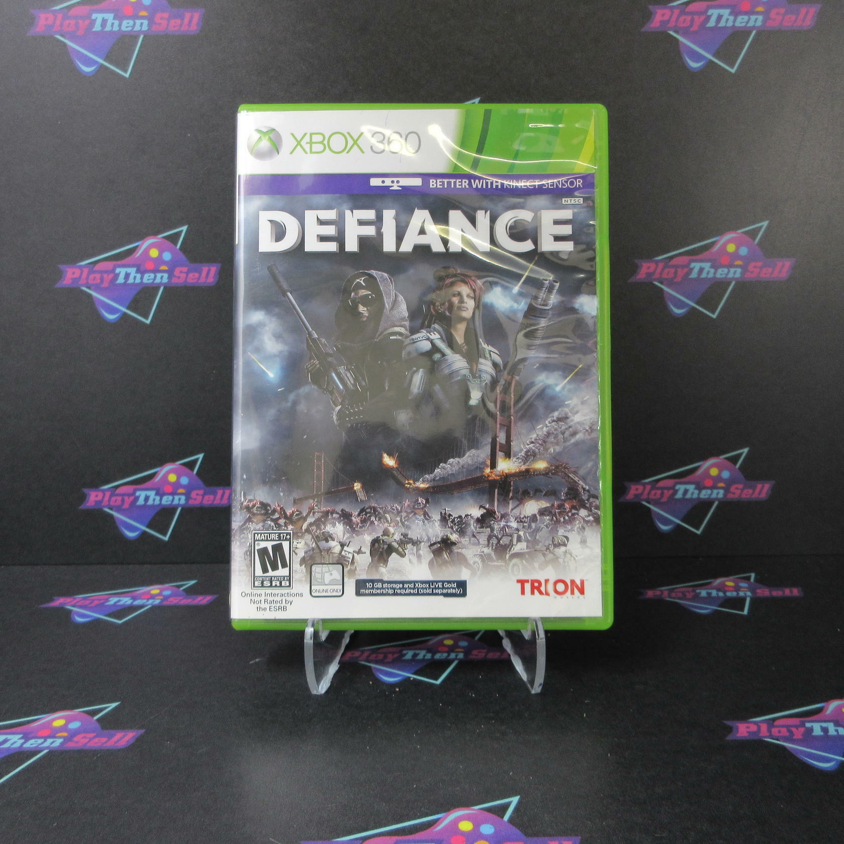 Defiance Xbox 360 + Stickers/Postcards - Like New
