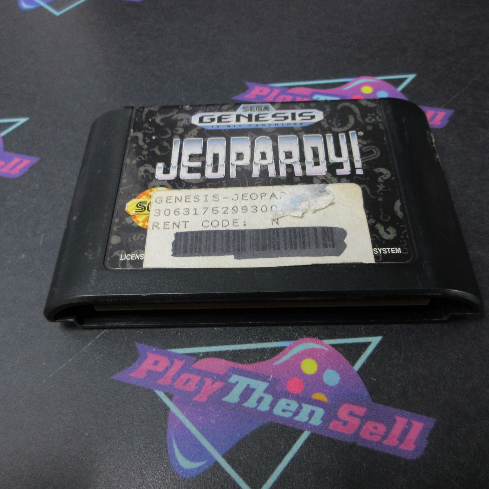 Jeopardy Sega Genesis AD Cartridge Only Authentic / Tested - Very Good