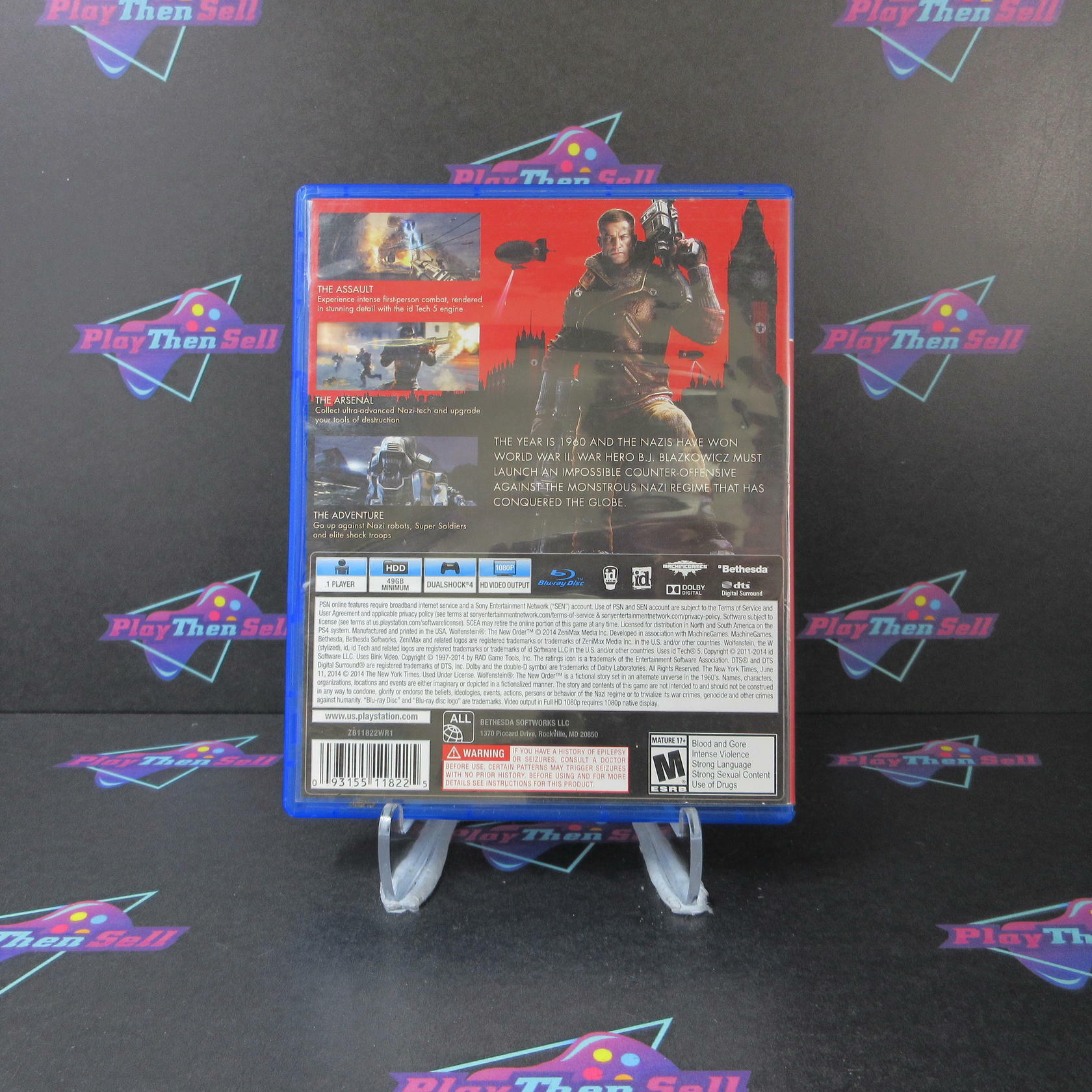 Wolfenstein The New Order PS4 PlayStation 4 Complete - Very Good