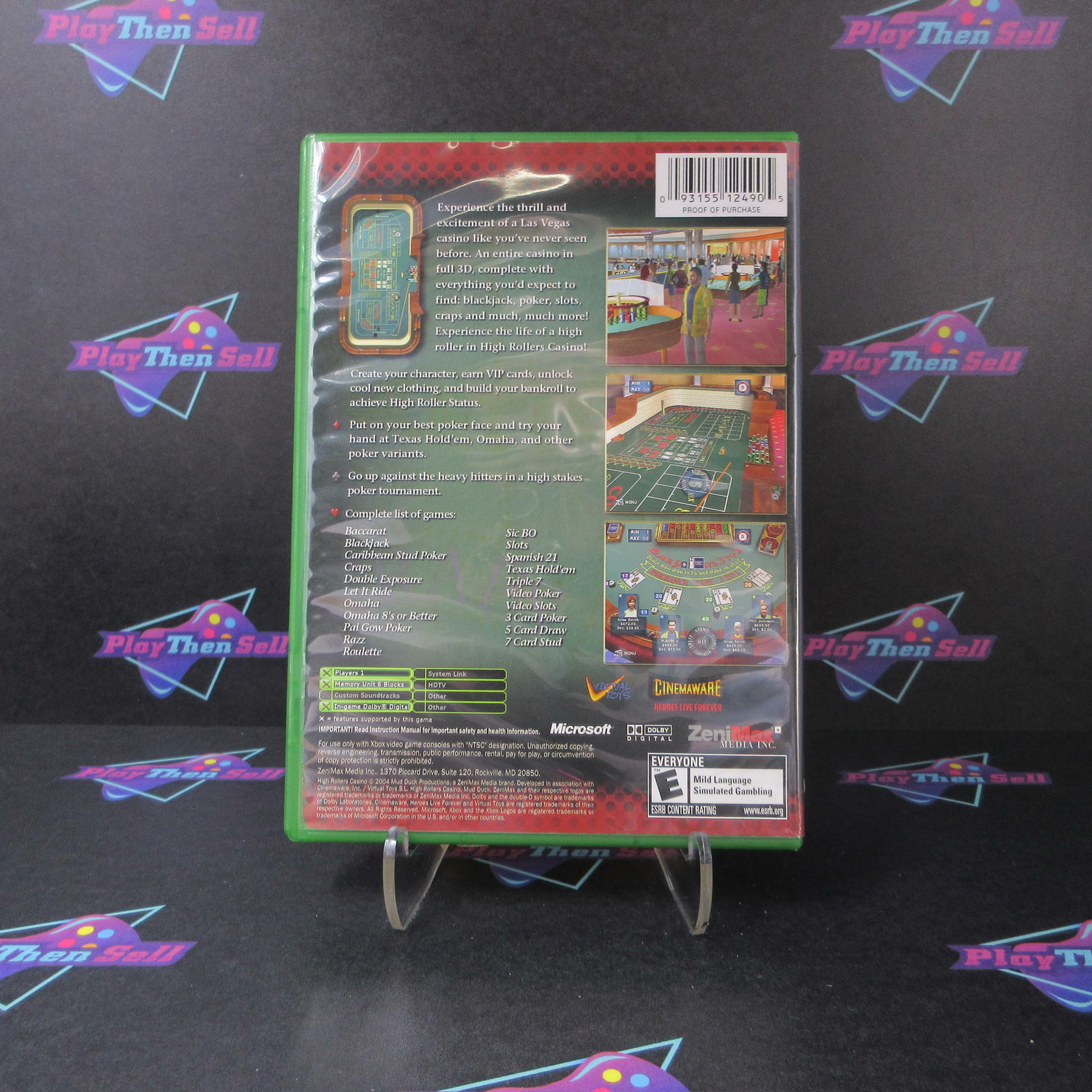 High Rollers Casino Xbox + Reg Card - Like New