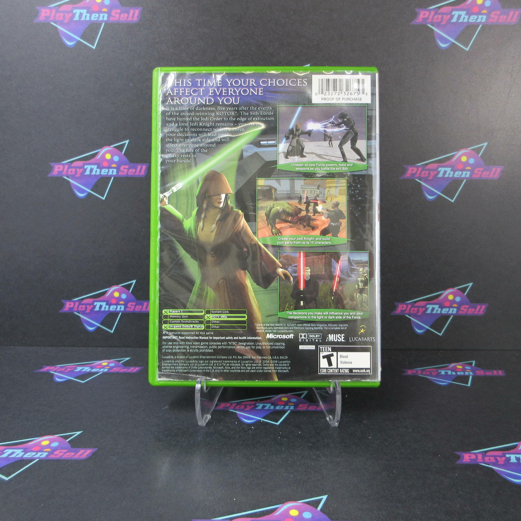 Star Wars Knights of the Old Republic II The Sith Lords PH Xbox AD/MD/DD CIB - Very Good