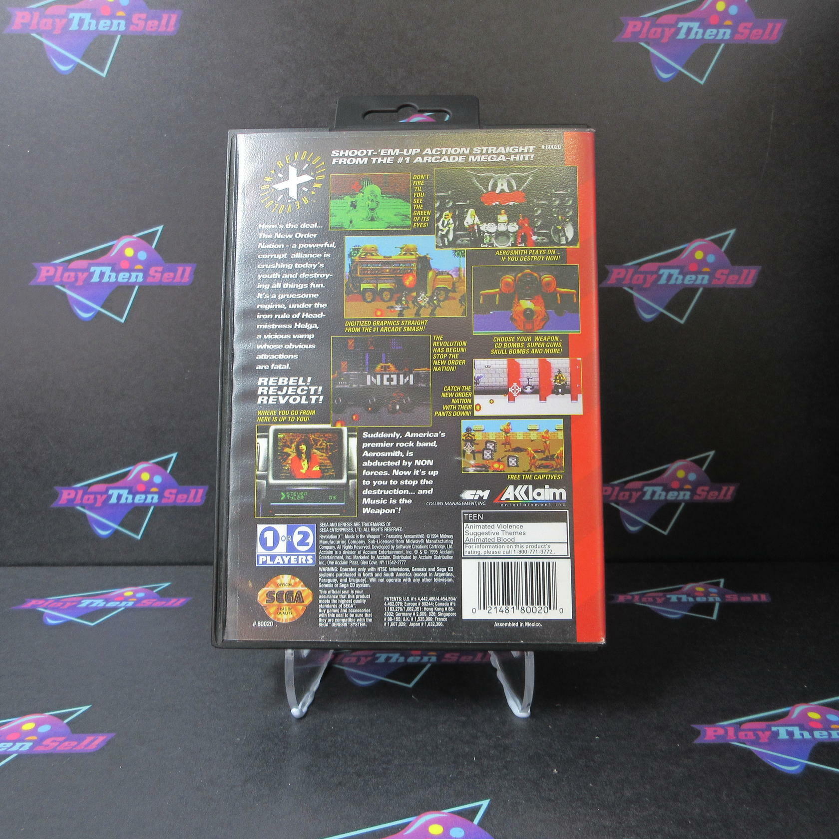 Revolution X Sega Genesis Boxed NM - Very Good