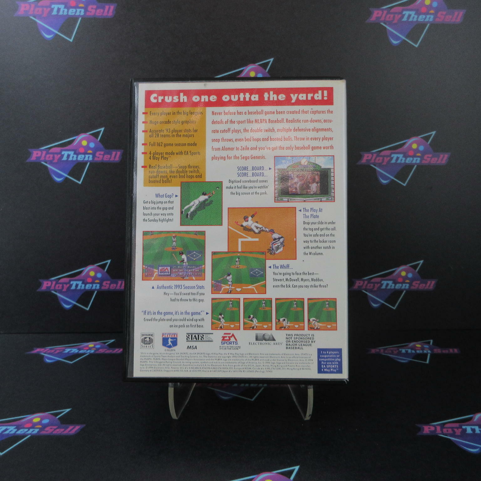 MLBPA Baseball + Reg Card Sega Genesis AD - Very Good