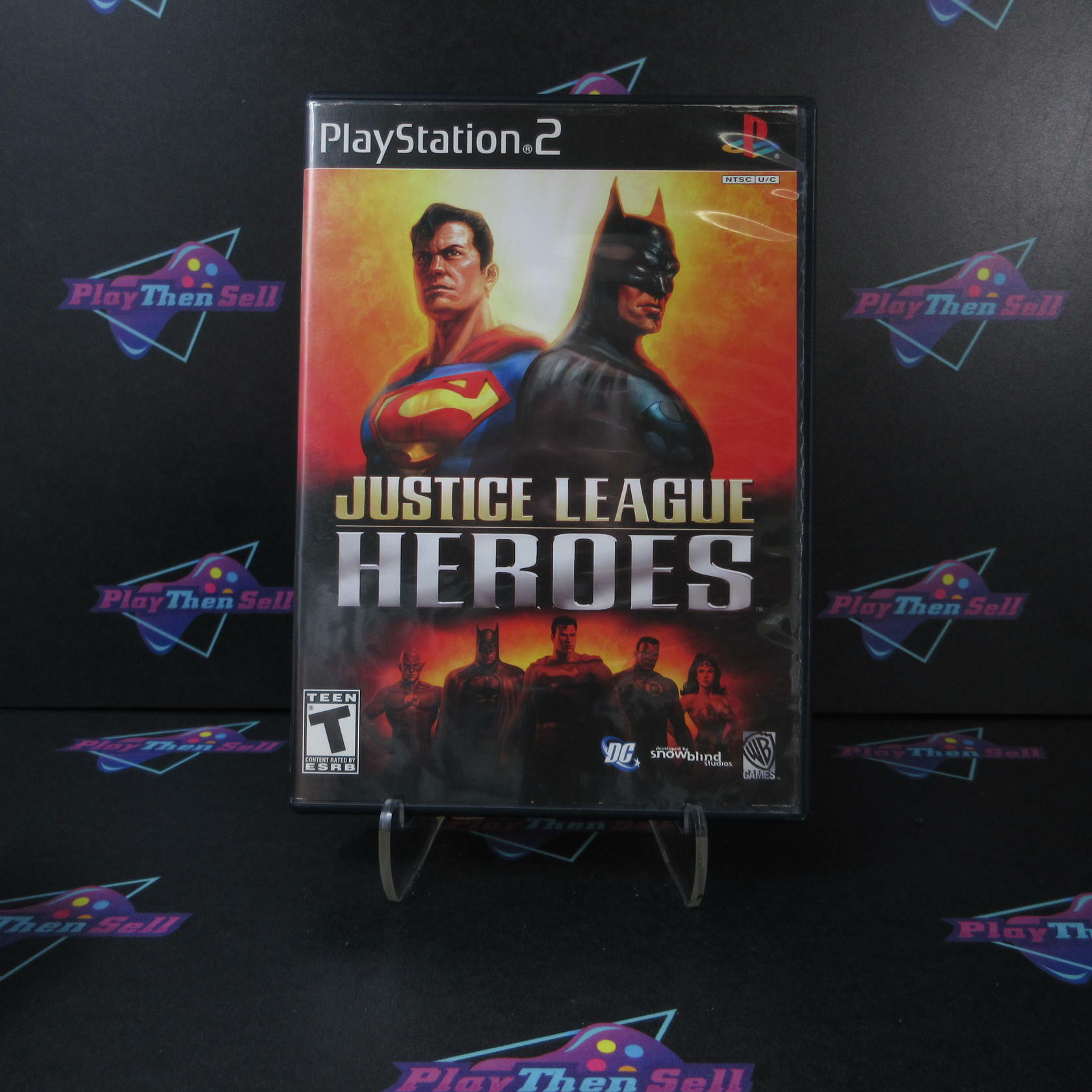 Justice League Heroes PS2 PlayStation 2 AD/NM - Very Good