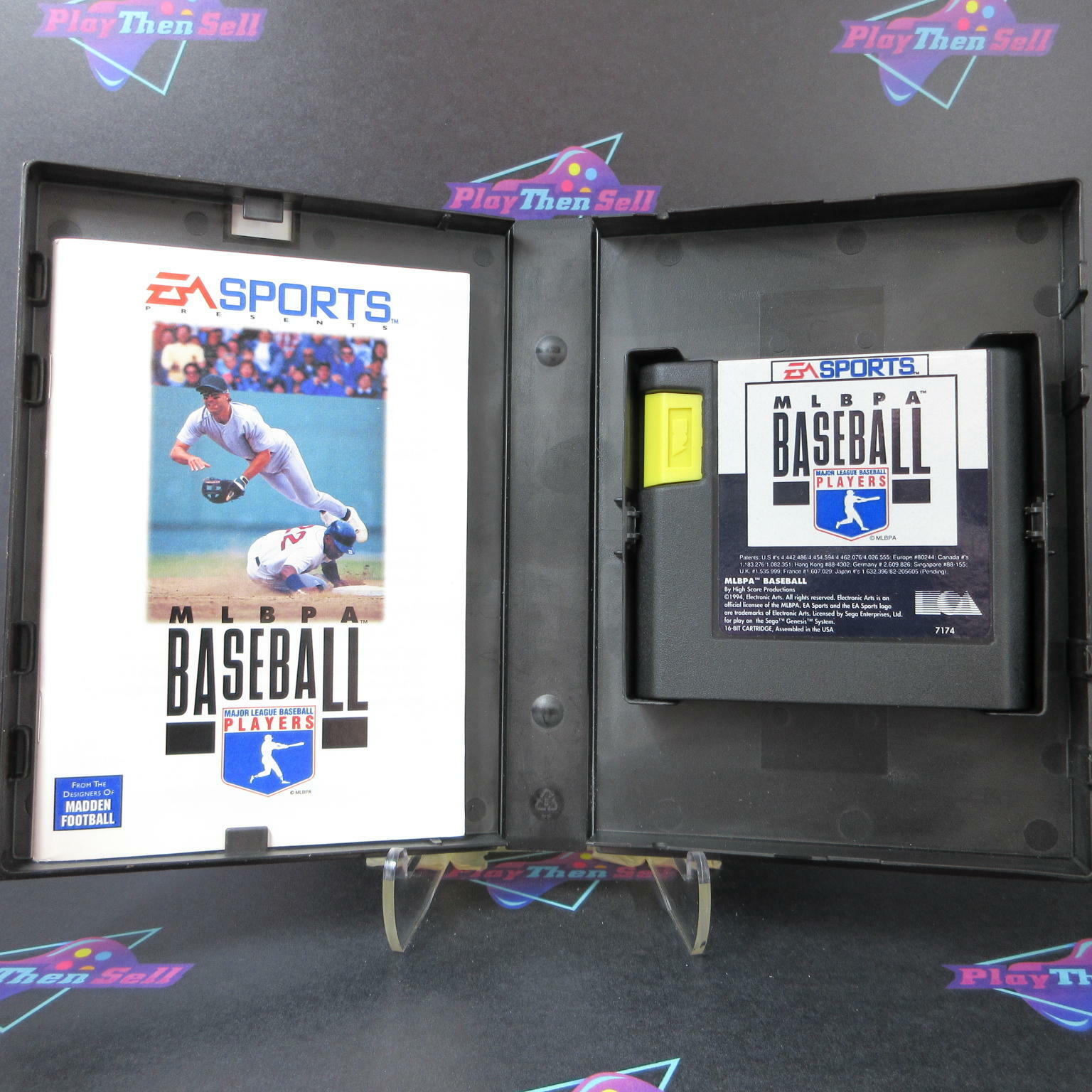 MLBPA Baseball + Reg Card Sega Genesis AD - Very Good