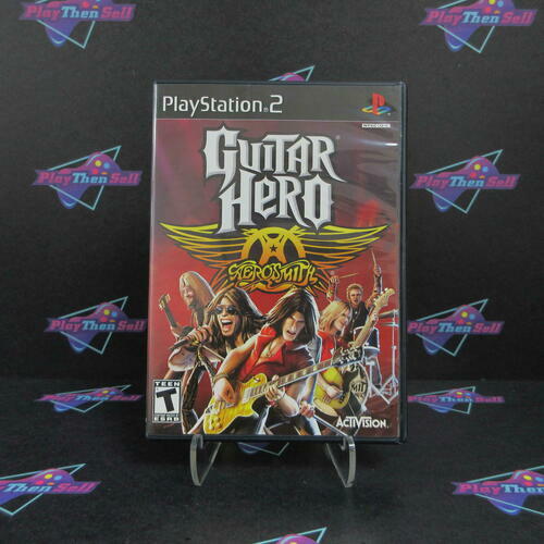 Guitar Hero Aerosmith PS2 PlayStation 2 + Tour Book - Like New