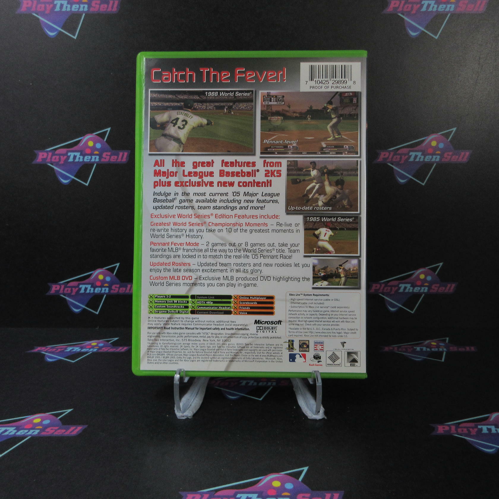 MLB 2K5 World Series Edition - Xbox + Bonus Disc / Reg Card - Like New