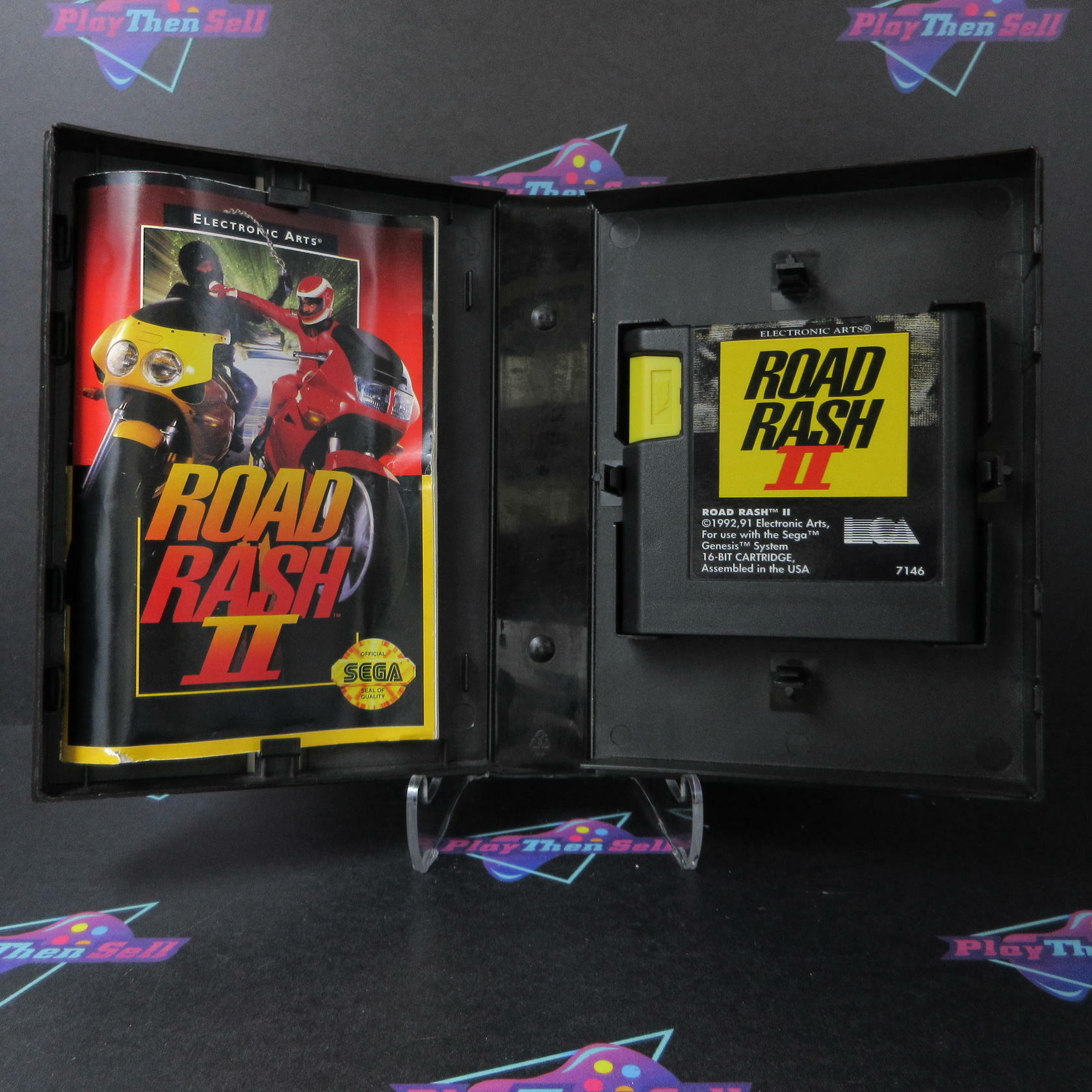Road Rash II Sega Genesis Boxed MD Complete CIB - Very Good
