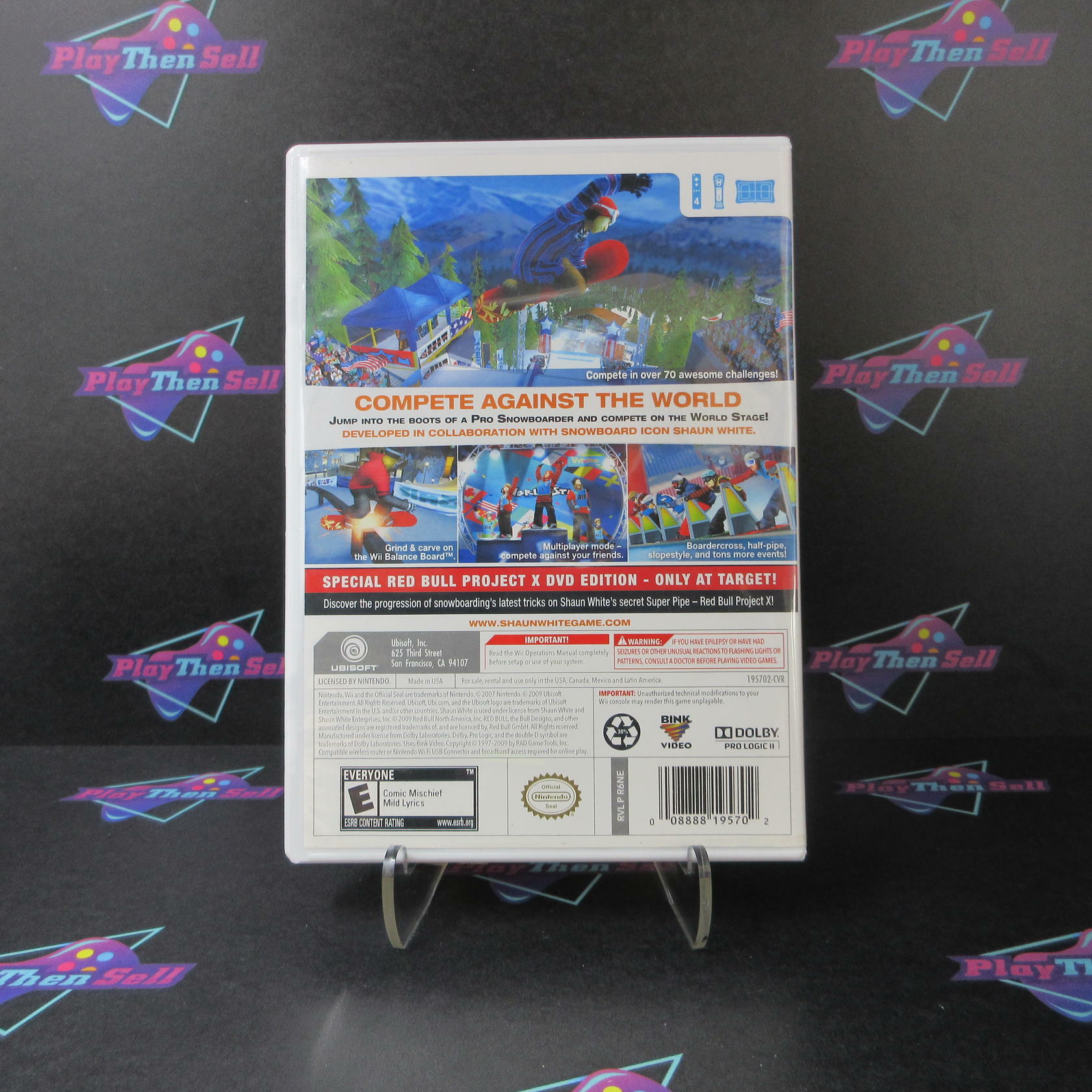 Shaun White Snowboarding World Stage Nintendo Wii + DVD - Like New