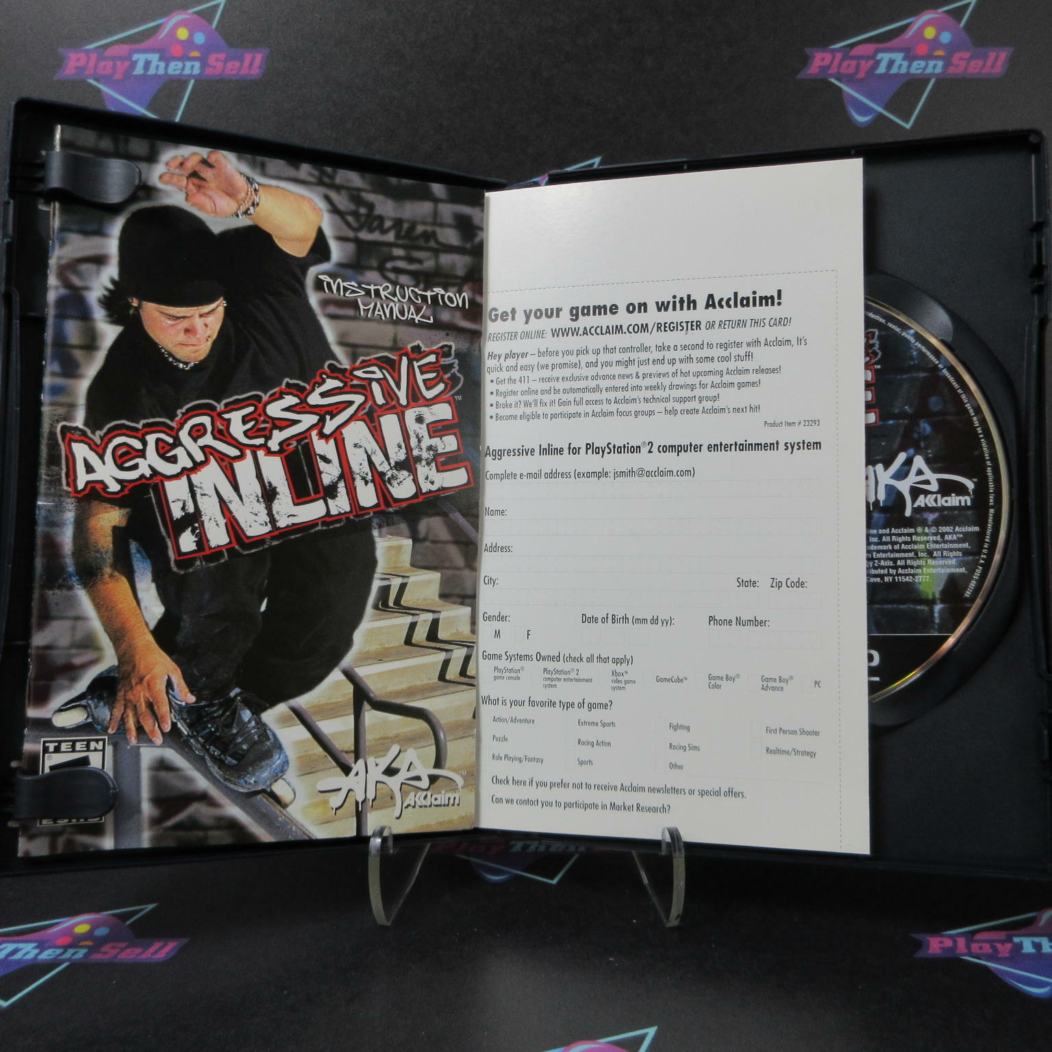 Aggressive Inline Skating PS2 PlayStation 2 + Reg Card - Like New