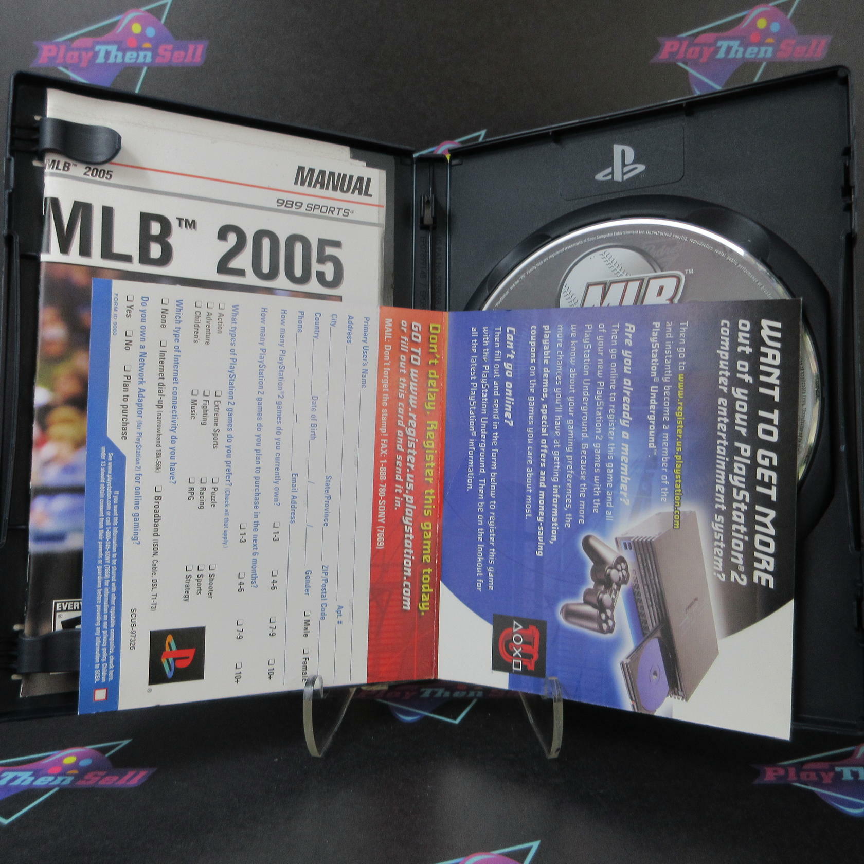MLB 2005 + Reg Card PS2 PlayStation 2 AD Complete CIB - Very Good