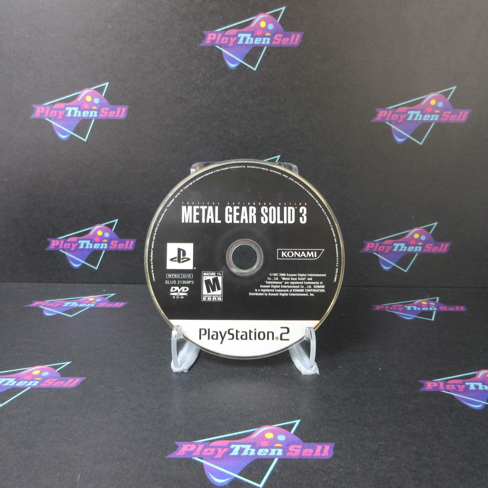 Metal Gear Solid 3 Snake Eater PS2 PlayStation 2 Essentials Disc Only - Very Good