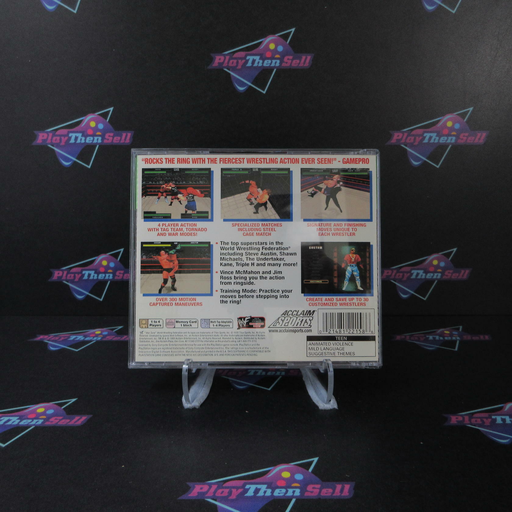 WWF Warzone PS1 PlayStation 1 Greatest Hits - Very Good
