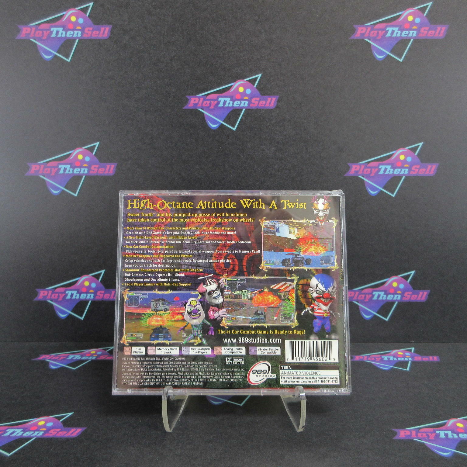 Twisted Metal 4 PS1 PlayStation 1 + Reg Card - Like New