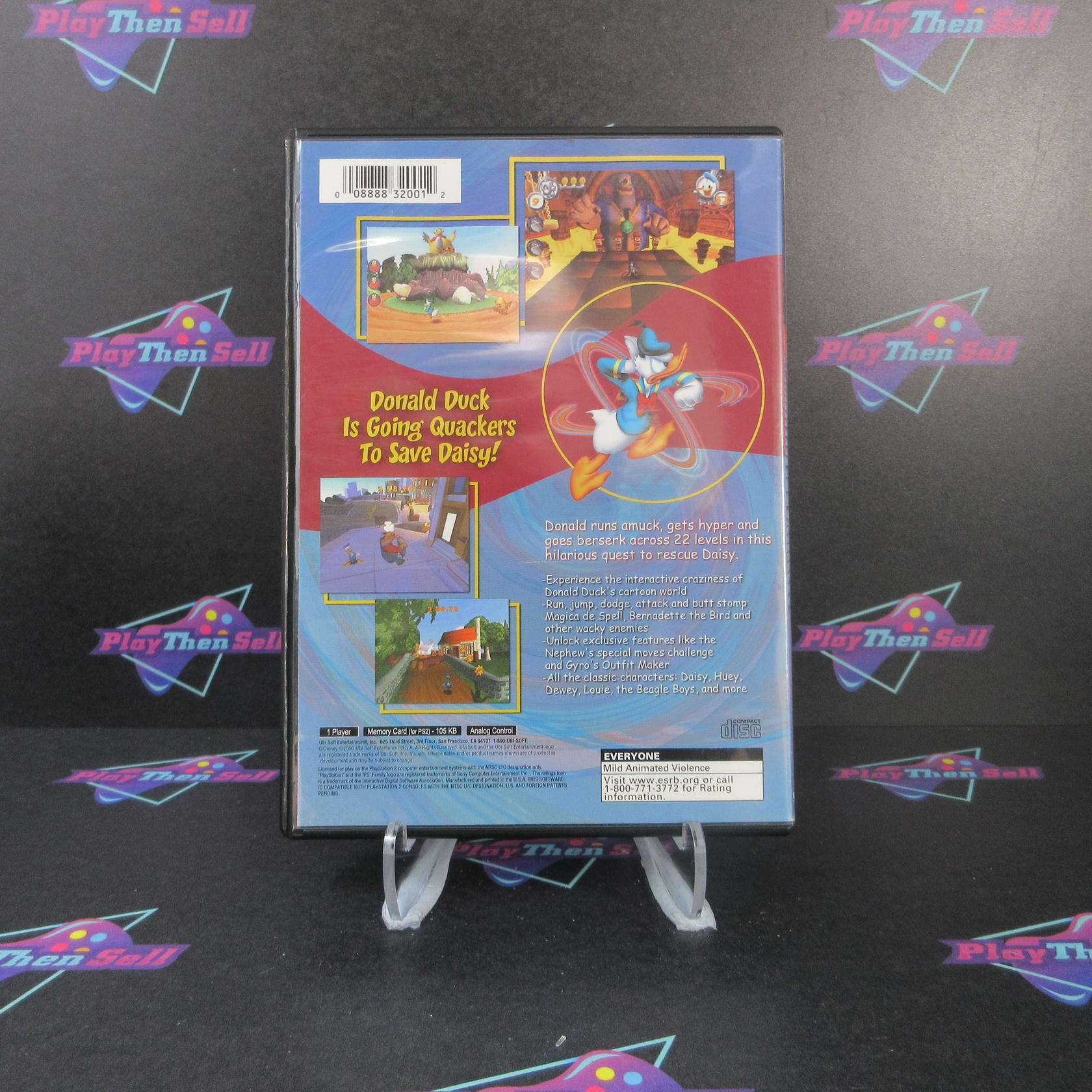 Donald Duck Goin' Quackers PS2 PlayStation 2 + Reg Card - Like New