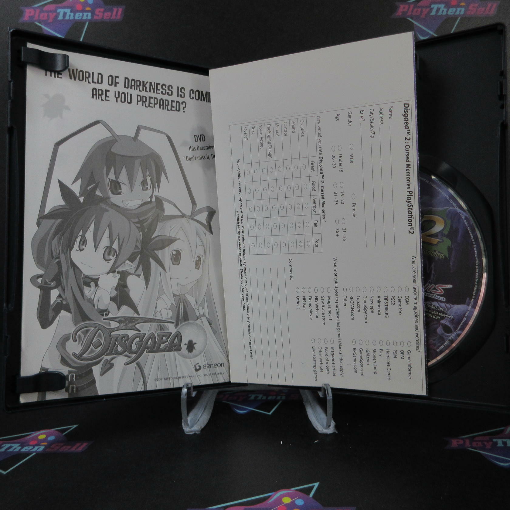 Disgaea 2 Cursed Memories PS2 PlayStation 2 + Reg Card - Like New