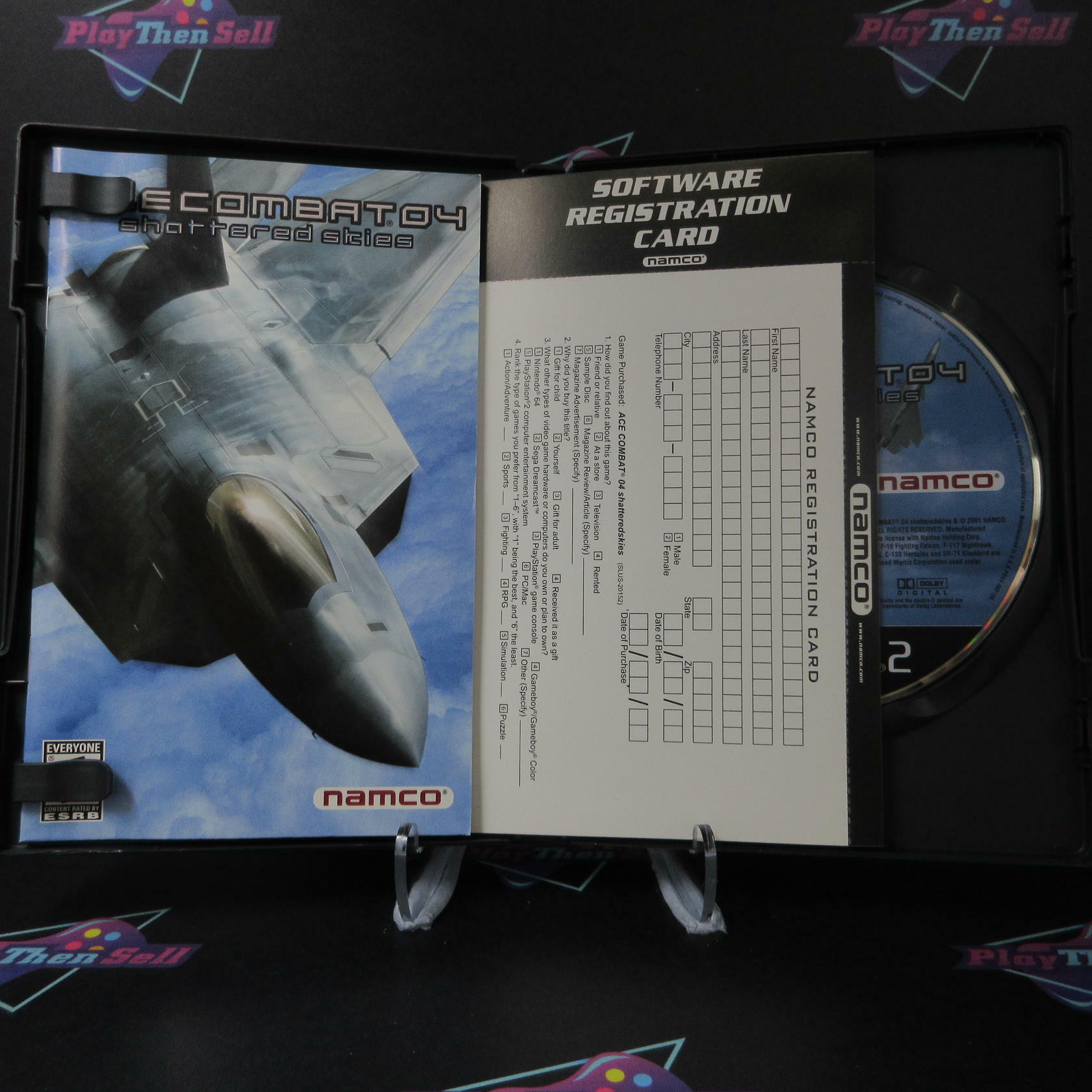 Ace Combat 4 Shattered Skies + Reg Card PS2 PlayStation 2 AD CIB - Very Good