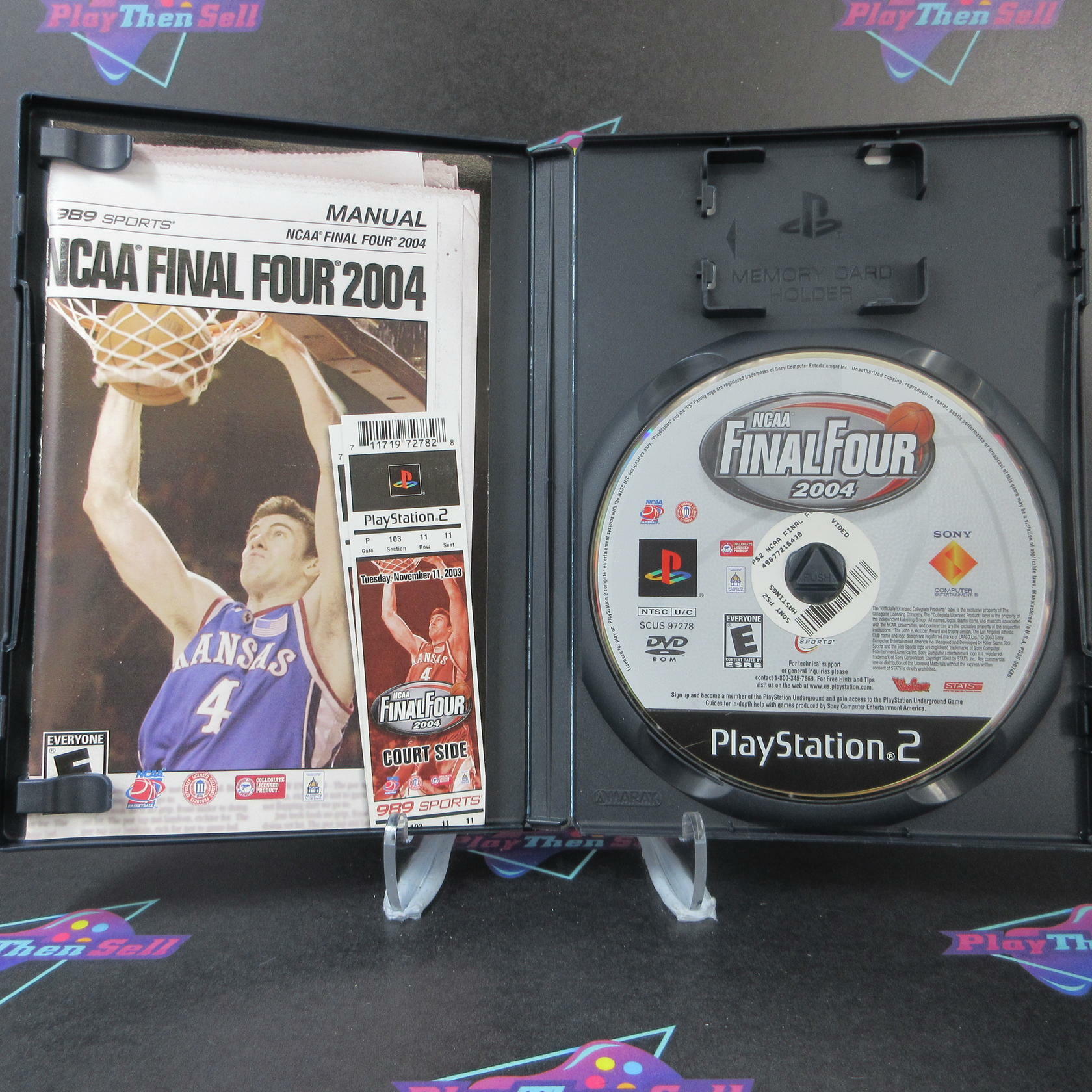 NCAA Final Four 2004 + Reg Card PS2 PlayStation 2 DD Complete CIB - Very Good