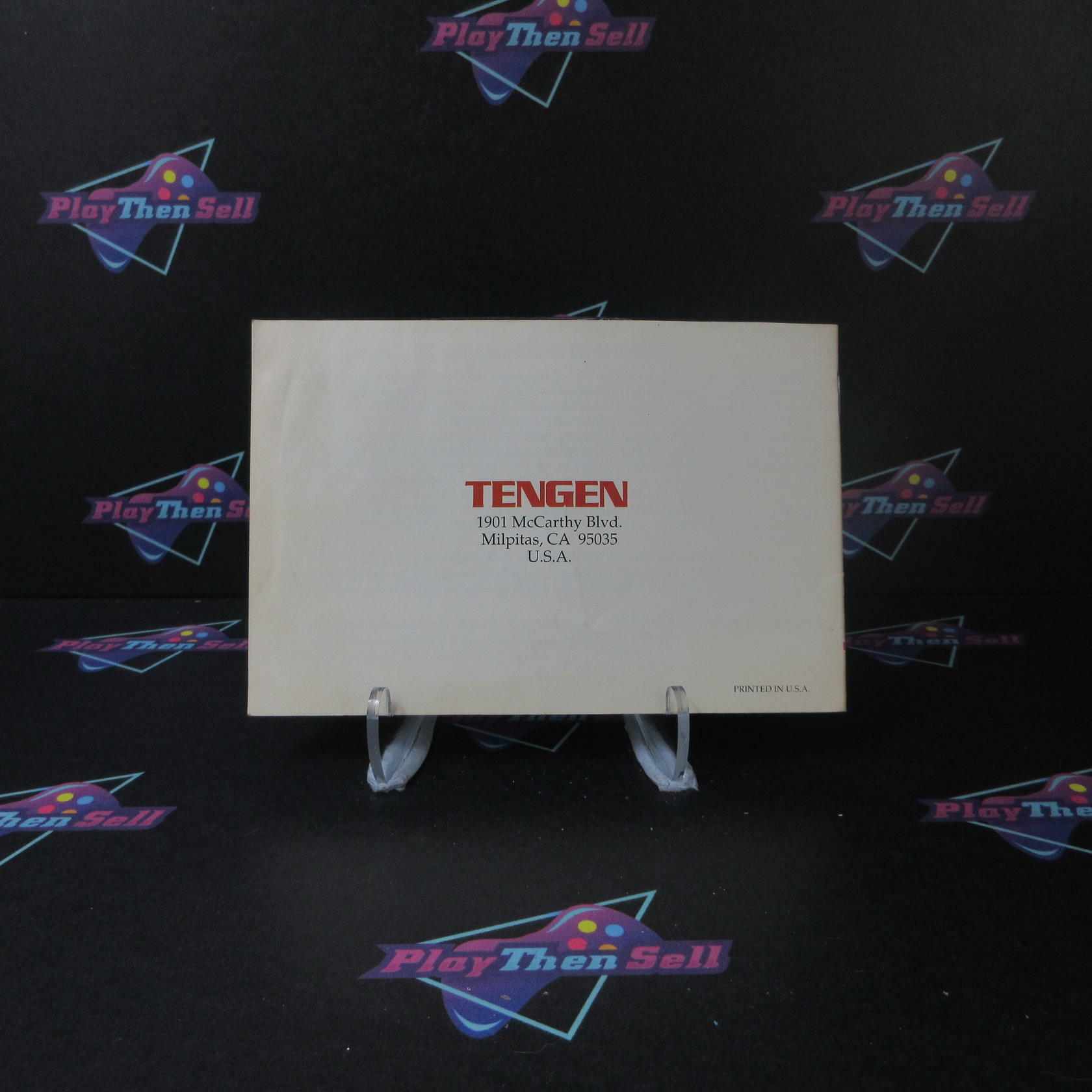 Pac-Man Tengen Nintendo NES Cartridge Manual And Dust Cover Authentic / Tested - Very Good