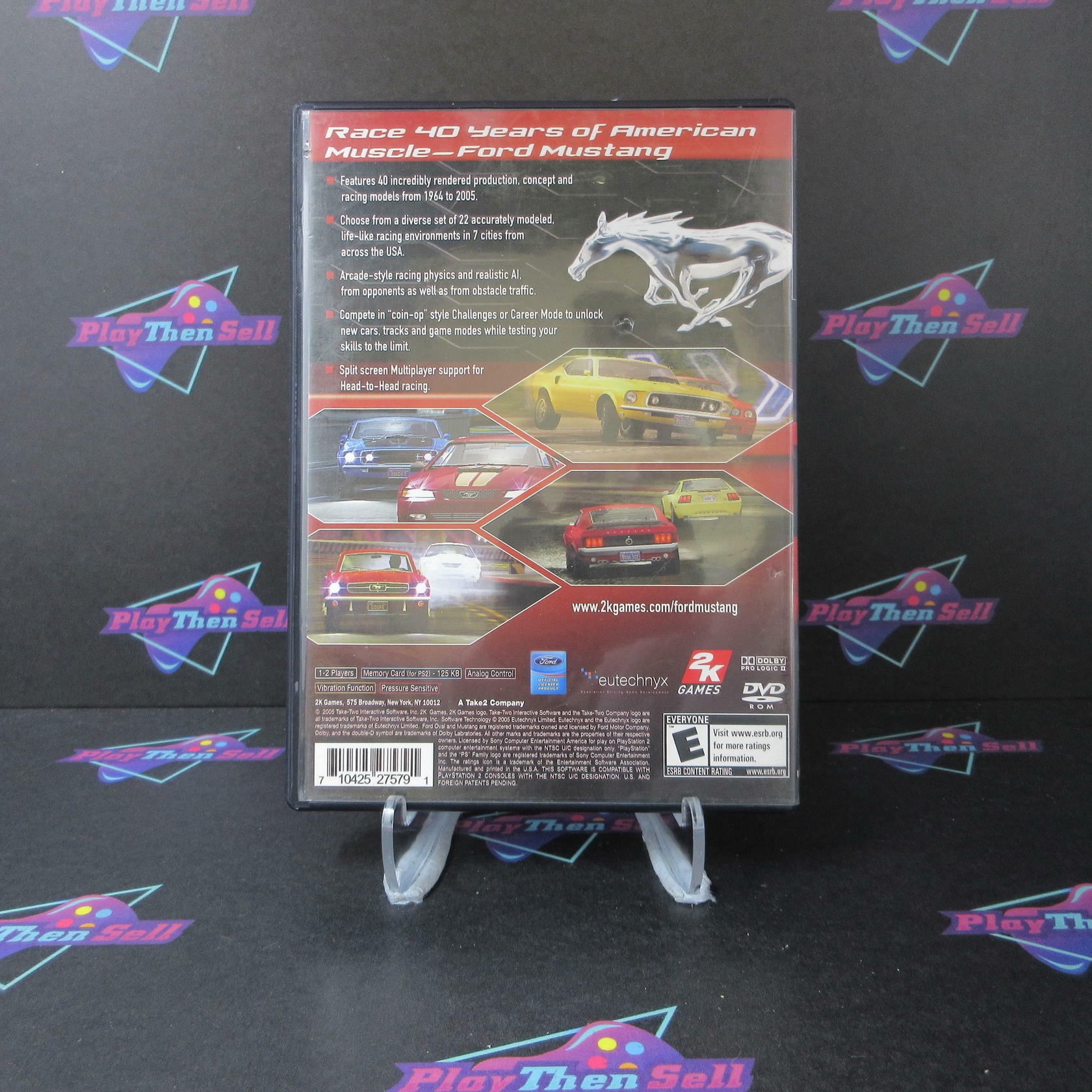 Ford Mustang The Legend Lives PS2 PlayStation 2 AD Complete CIB - Very Good