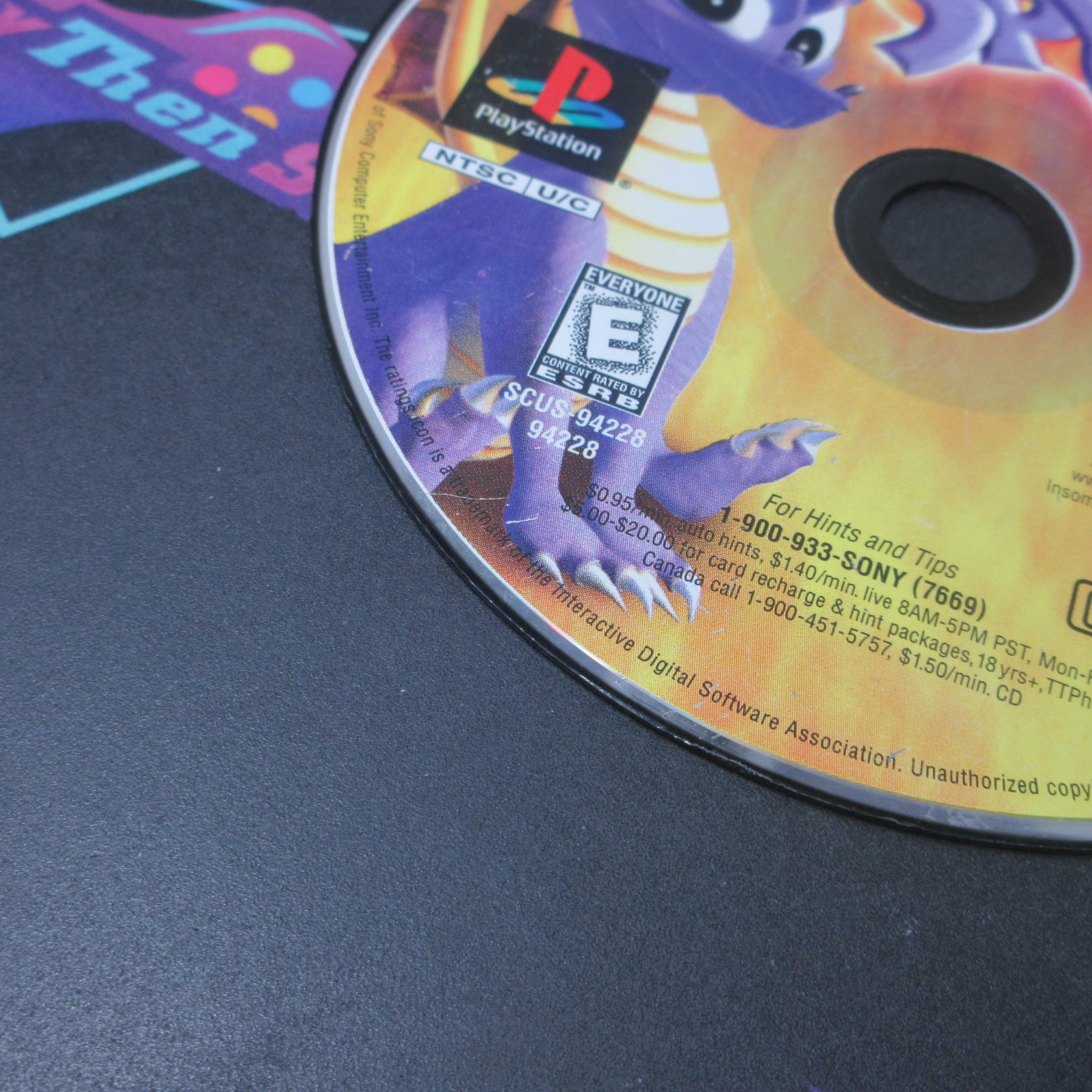 Spyro the Dragon PS1 PlayStation 1 Disc Only - Very Good