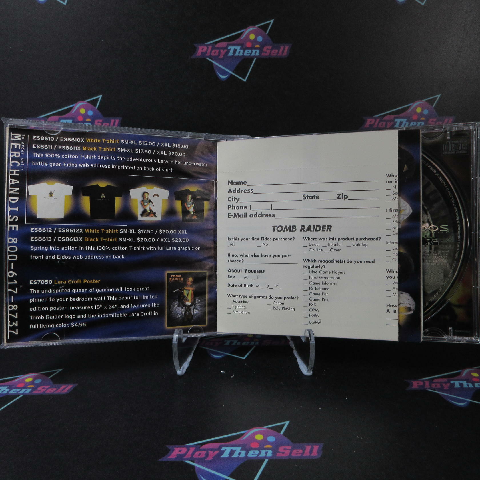 Tomb Raider Greatest Hits + Reg Card PS1 PlayStation 1 AD/MD Complete CIB - Very Good