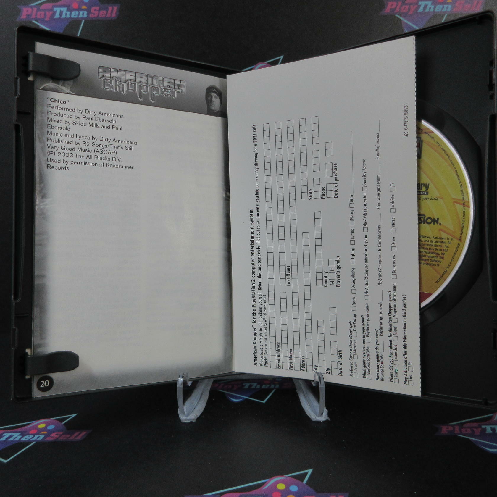 American Chopper GH PS2 PlayStation 2 + Reg Card - Like New