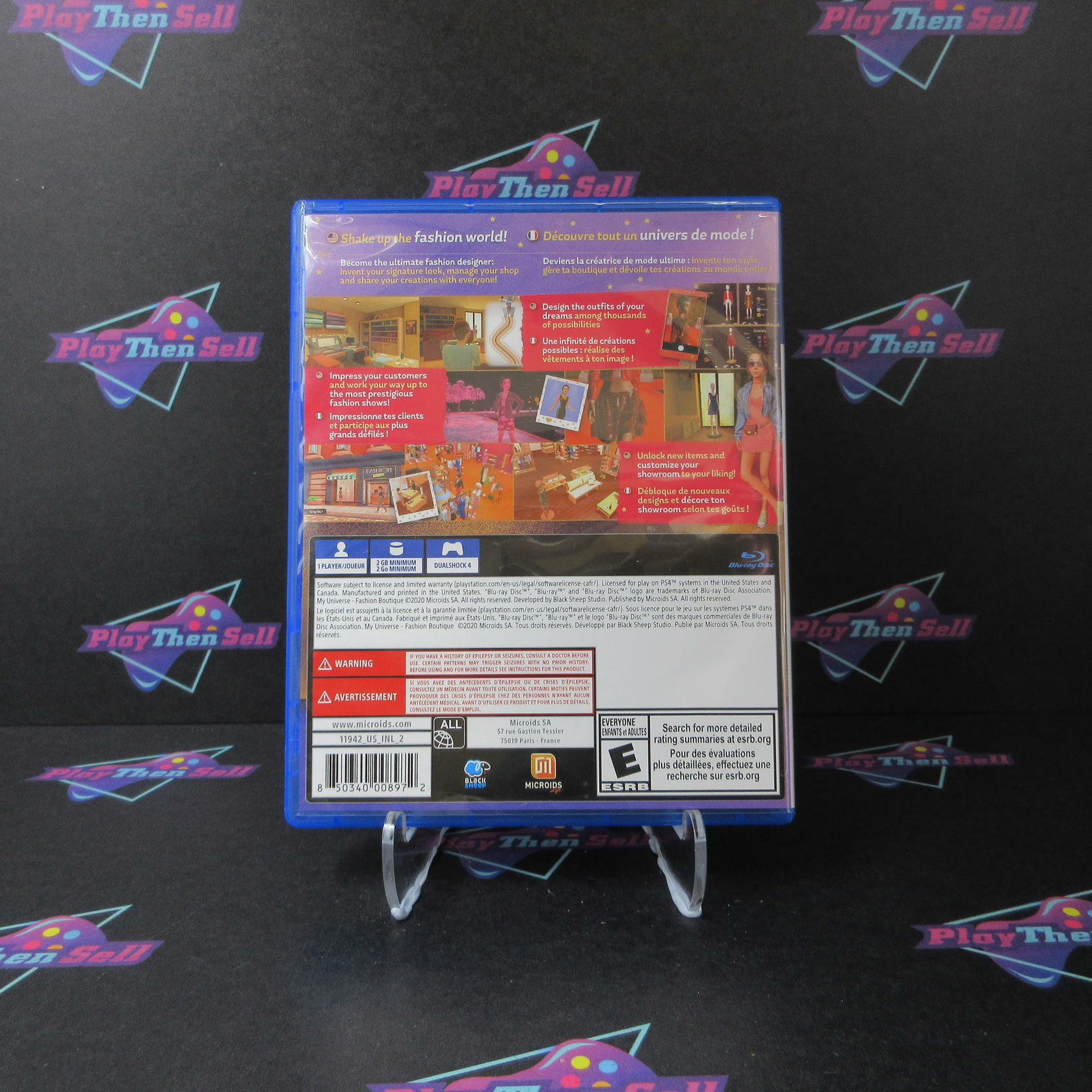 My Universe Fashion Boutique PS4 PlayStation 4 DD Complete CIB - Very Good