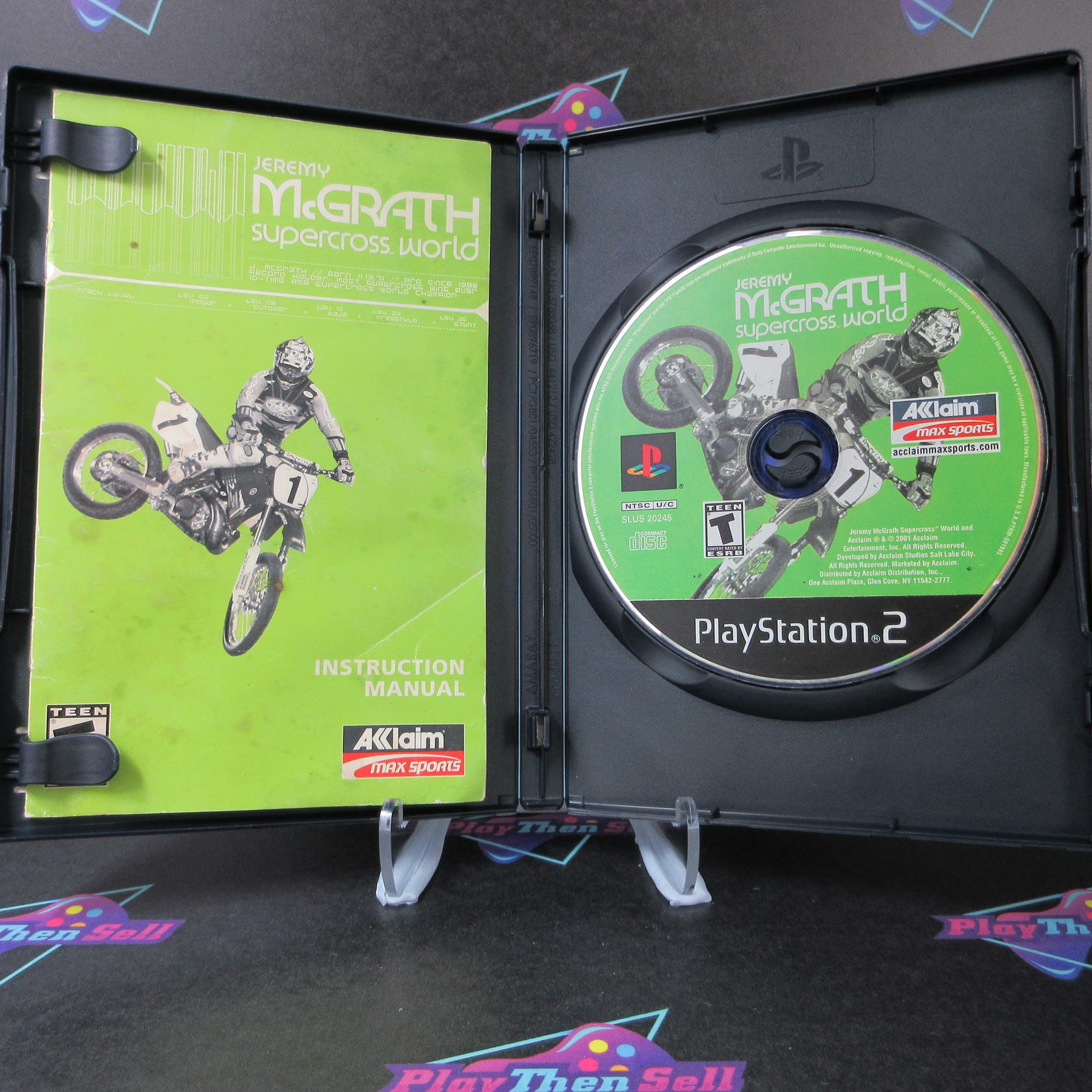 Jeremy McGrath's Supercross World PS2 PlayStation 2 AD/MD + Reg Card - Very Good
