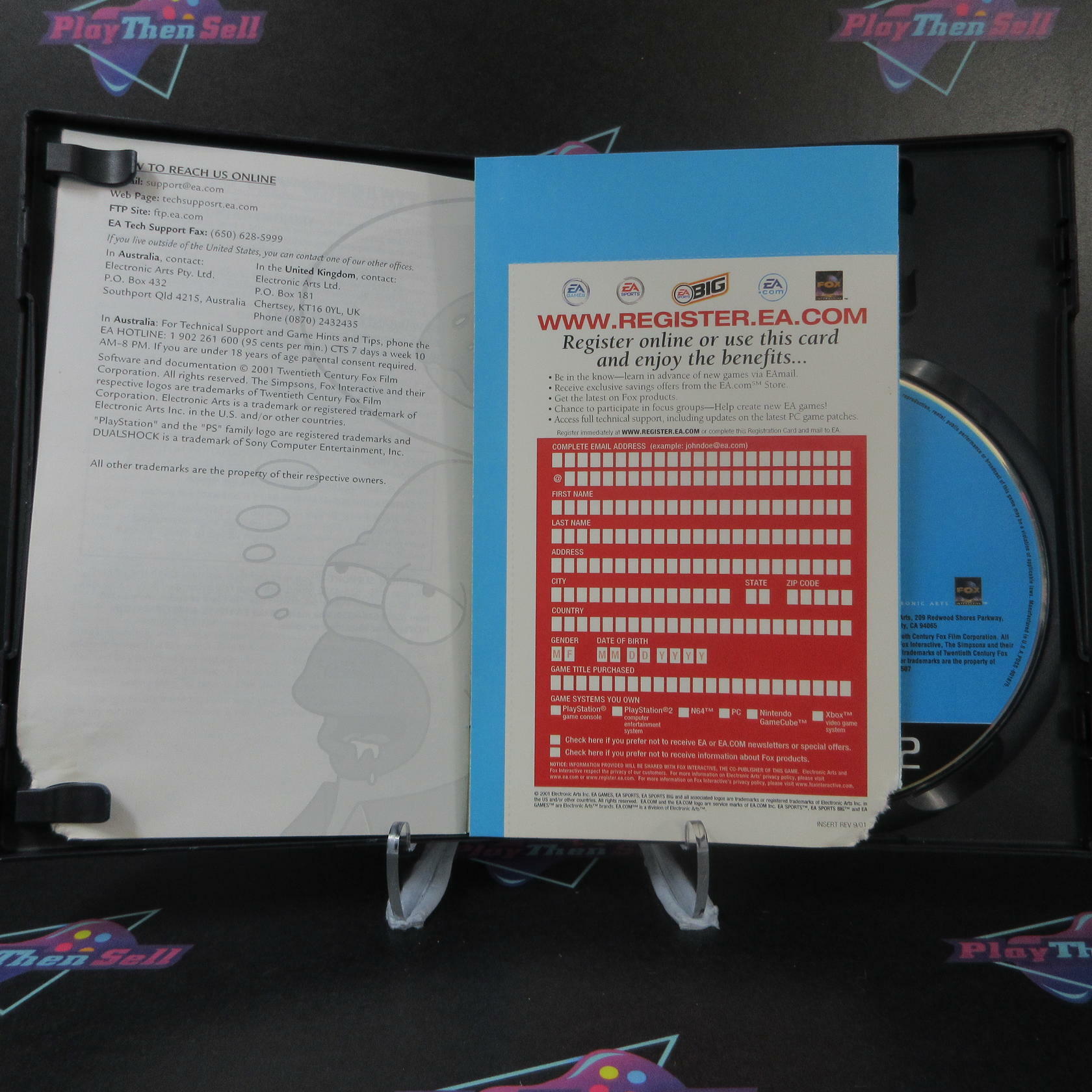 The Simpsons Road Rage + Reg Card PS2 PlayStation 2 AD/MD Complete CIB - Very Good