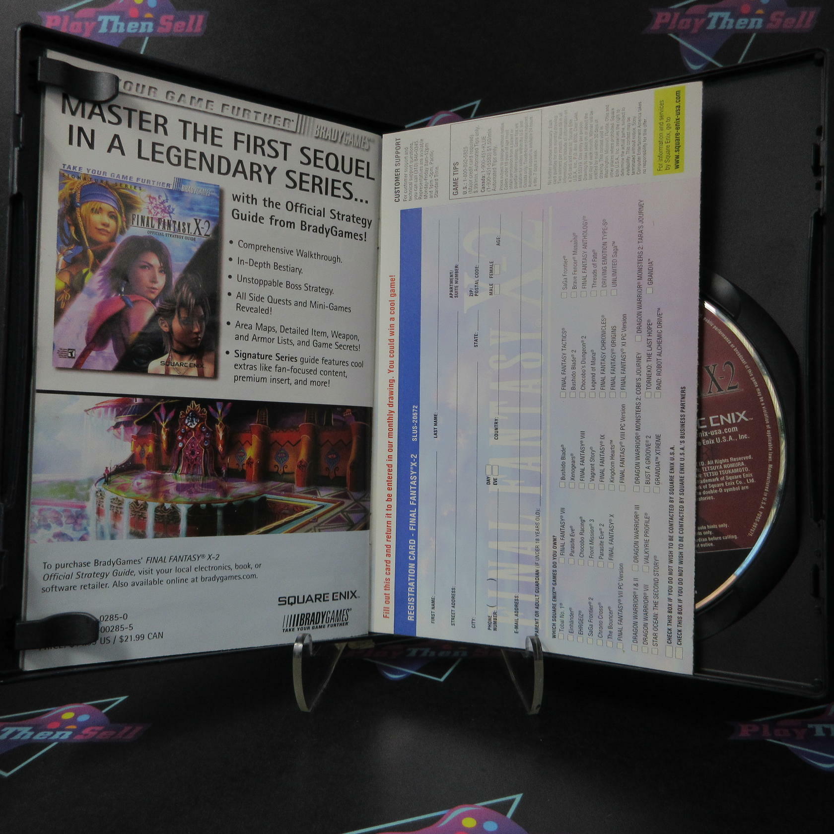 Final Fantasy X-2 + Reg Card PS2 PlayStation 2 AD Complete CIB - Very Good