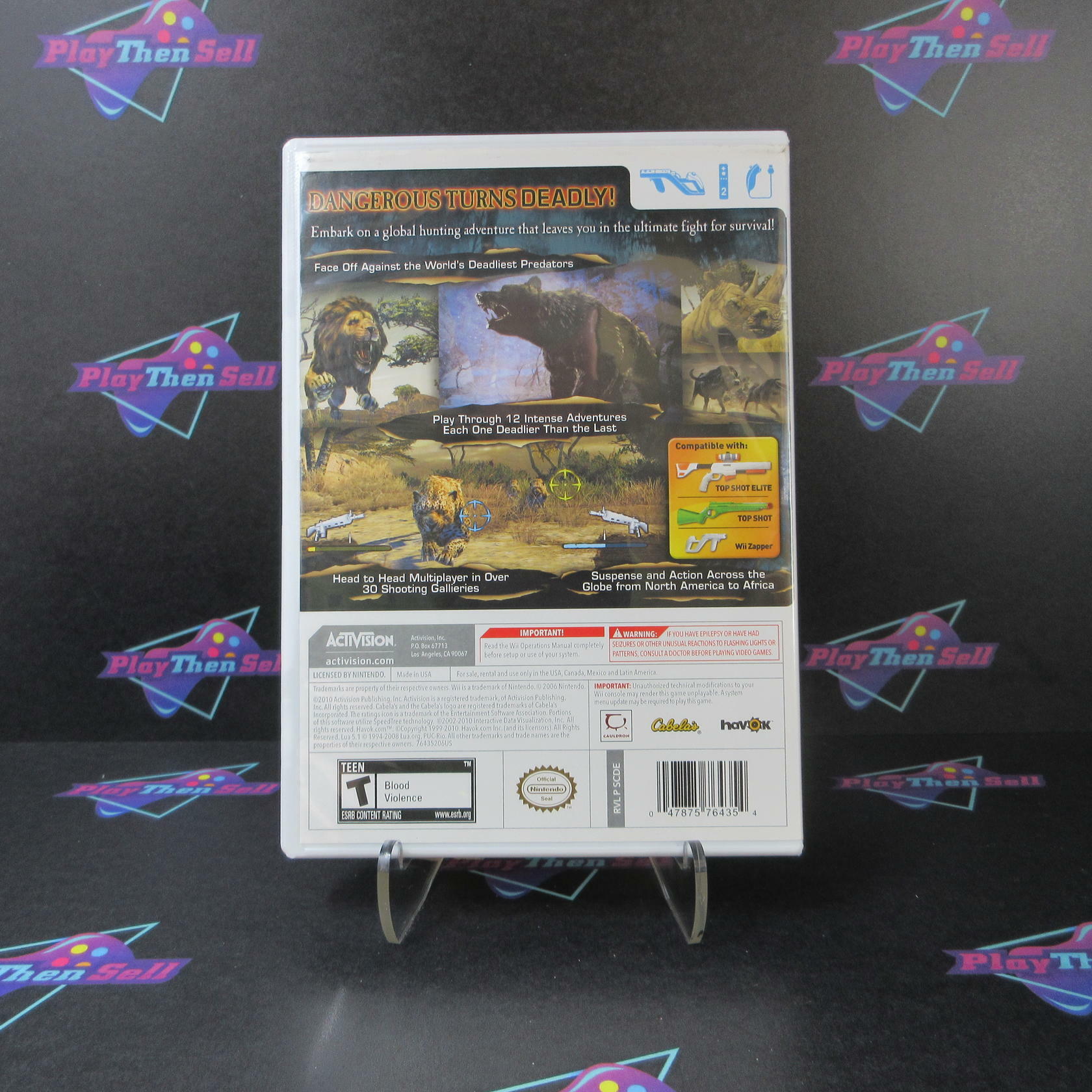 Cabela's Dangerous Hunts 2011 Nintendo Wii AD Complete CIB - Very Good