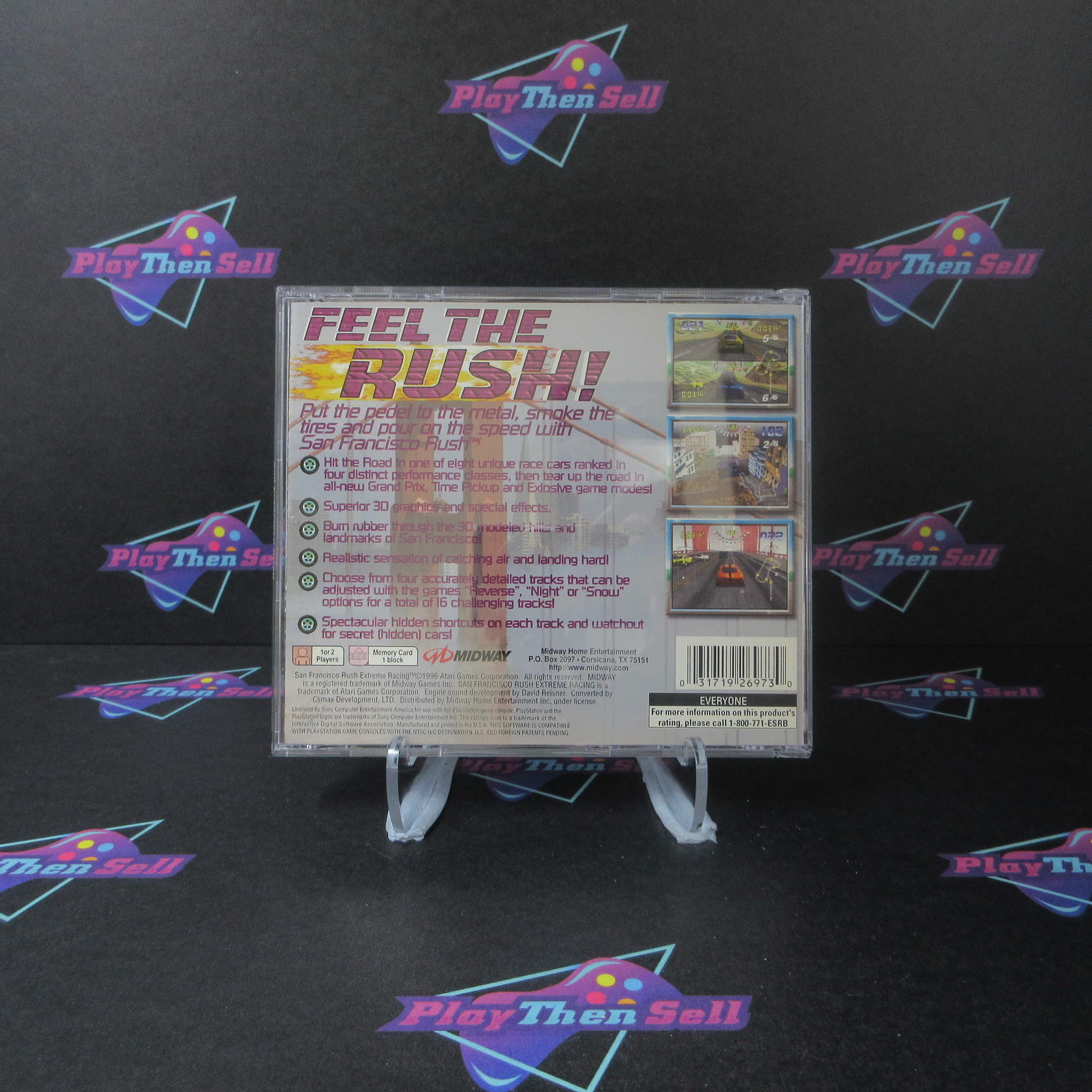San Francisco Rush Extreme Racing PS1 PlayStation 1 MD Complete CIB - Very Good